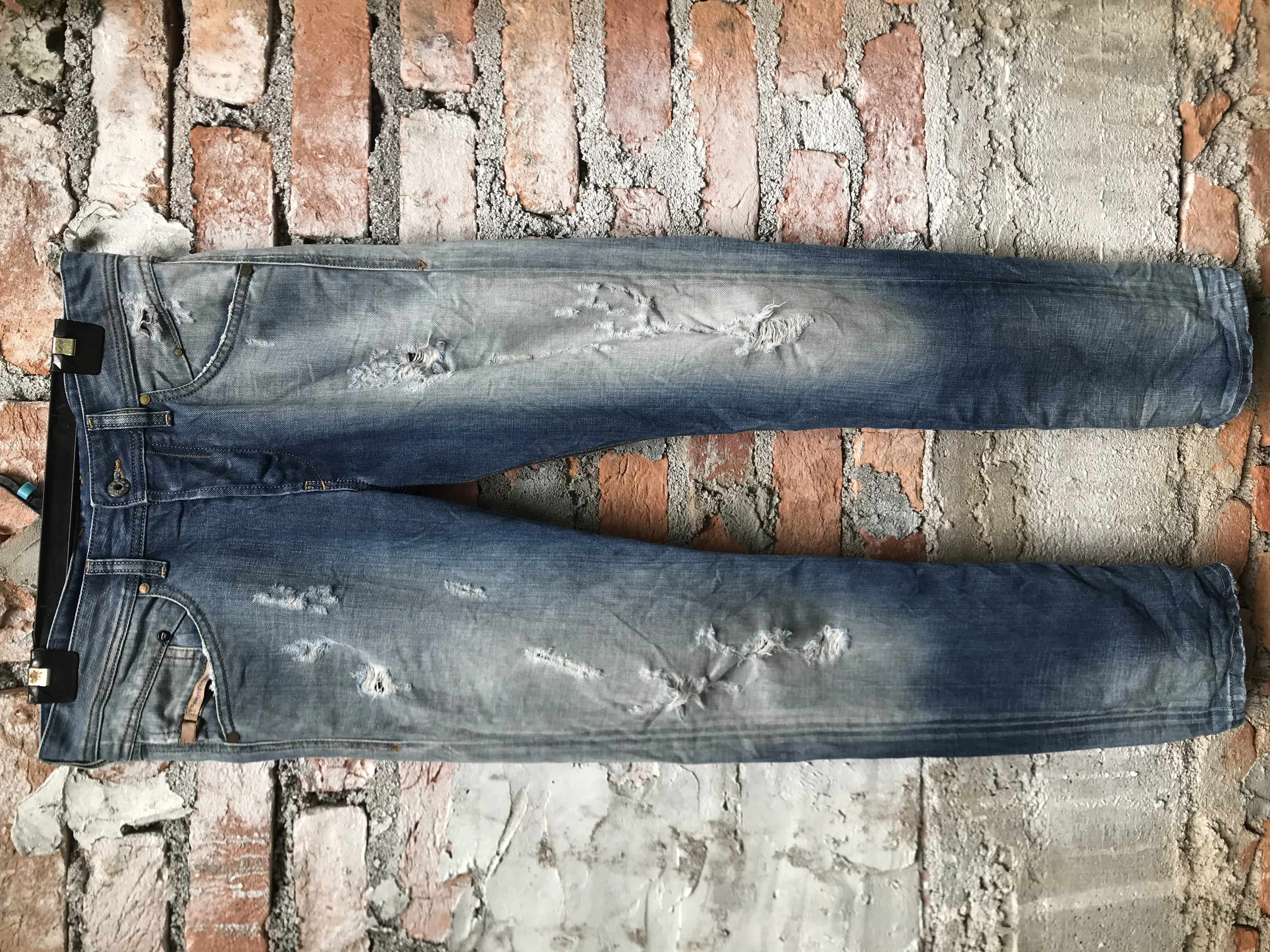Diesel Blue Eyecons 2014 Edition Distressed Denim Pants