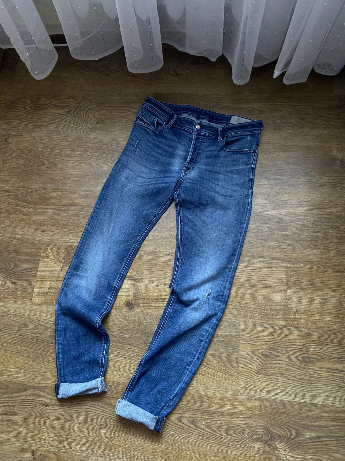 Vintage Diesel Distressed denim pants salvage Sleenker