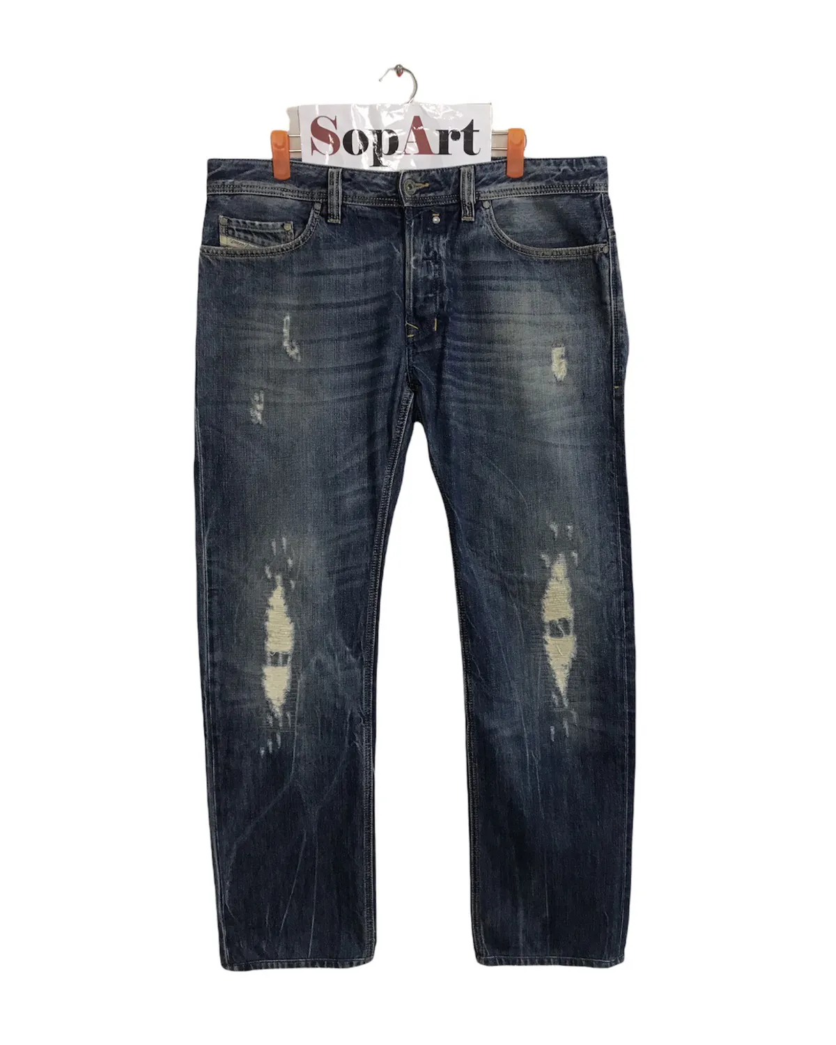 Vintage Diesel Distressed Button Jeans Style
