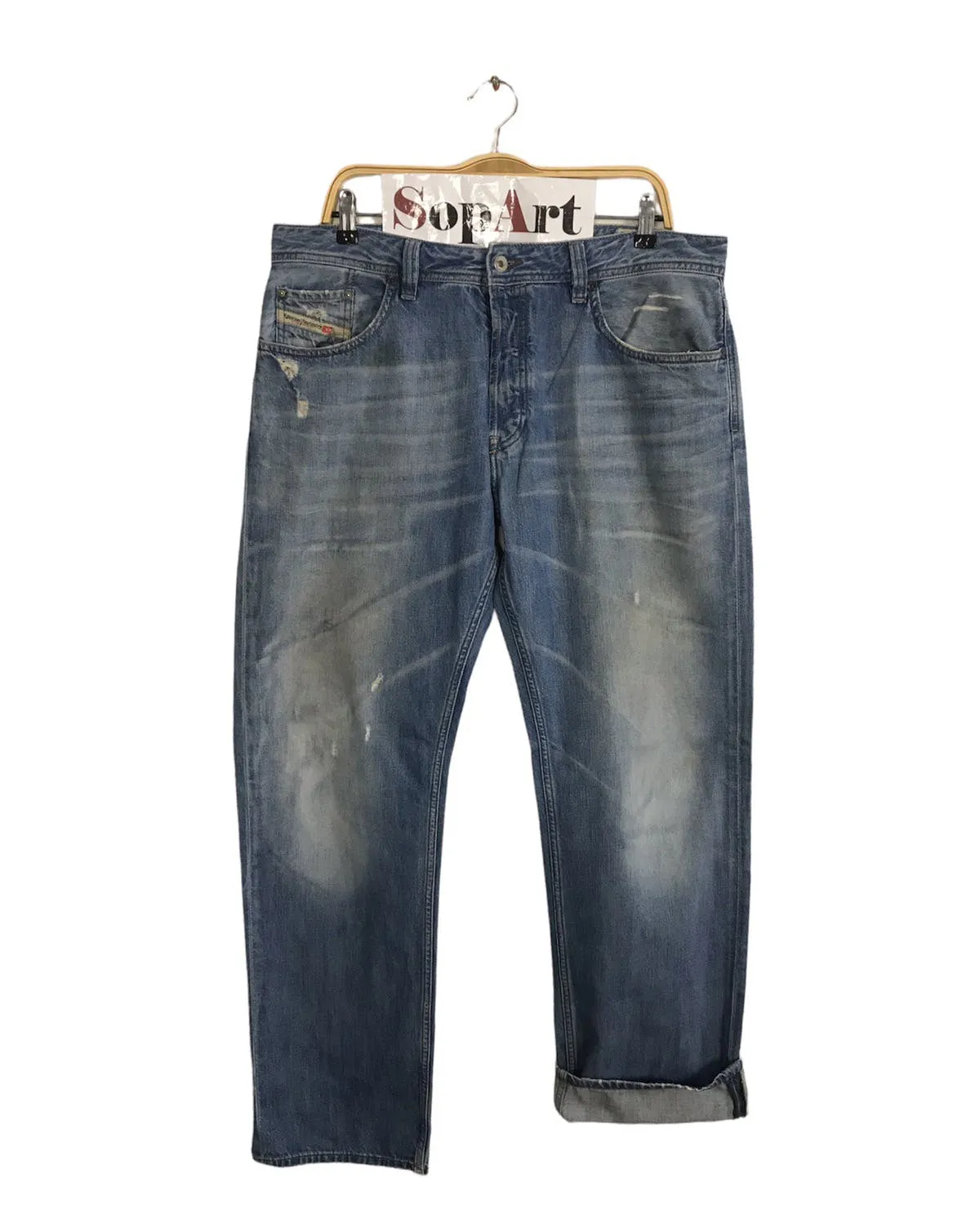 Vintage Diesel industry Distressed Denim jeans design