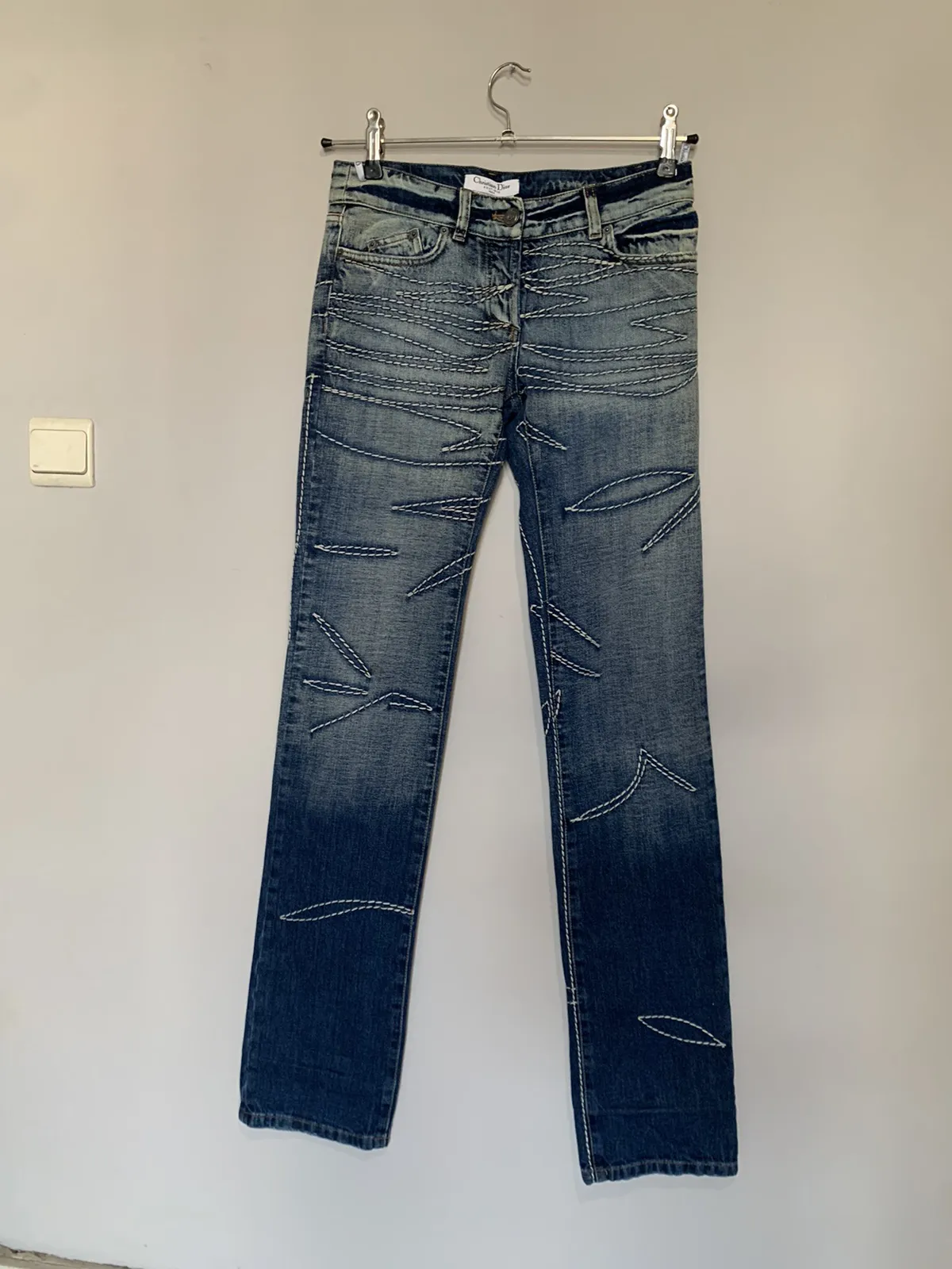 Christian Dior John Galliano Era 00’s Scribble Thread Jeans