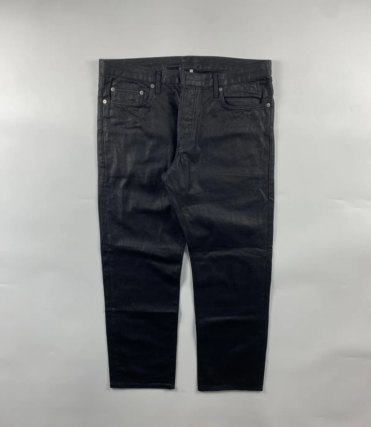 Dior x Hedi Slimane Black Waxed Denim Jean