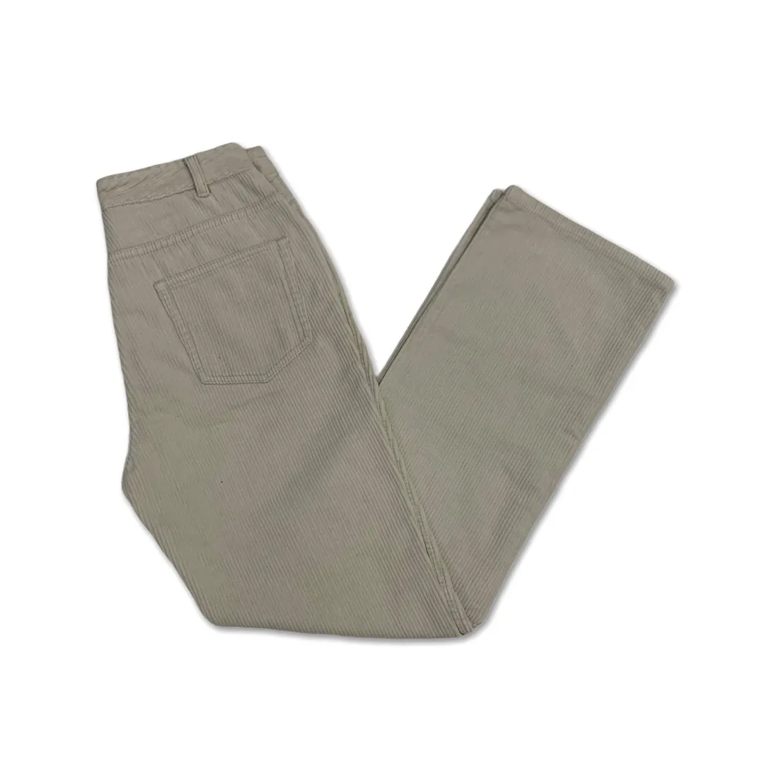 DKNY High Waisted White Corduroy Pants