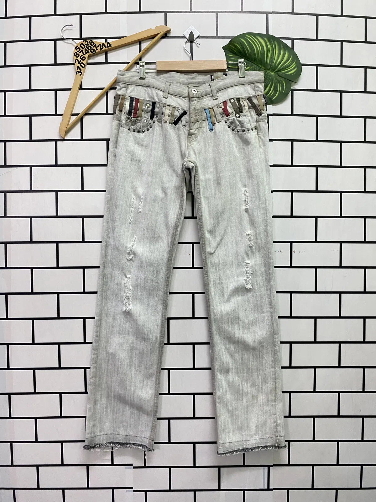 DKNY Double Waist Studs Released Hem Pants