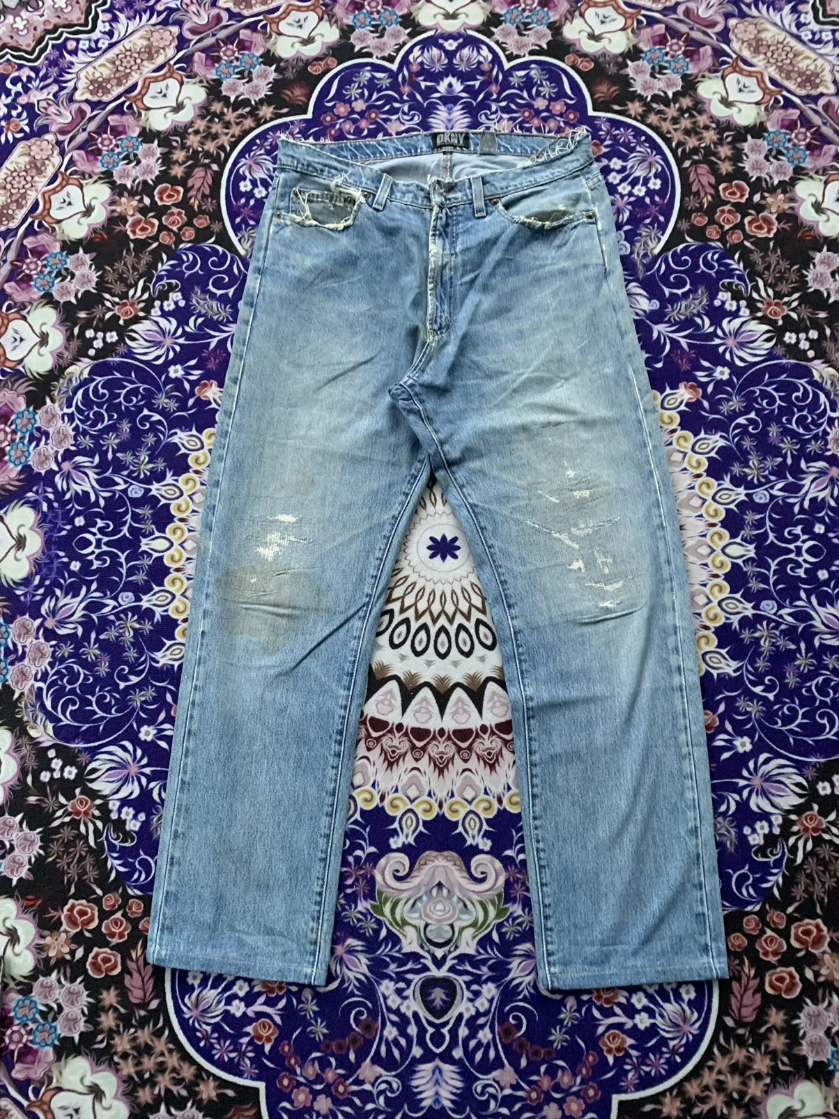 DKNY Distressed Denim