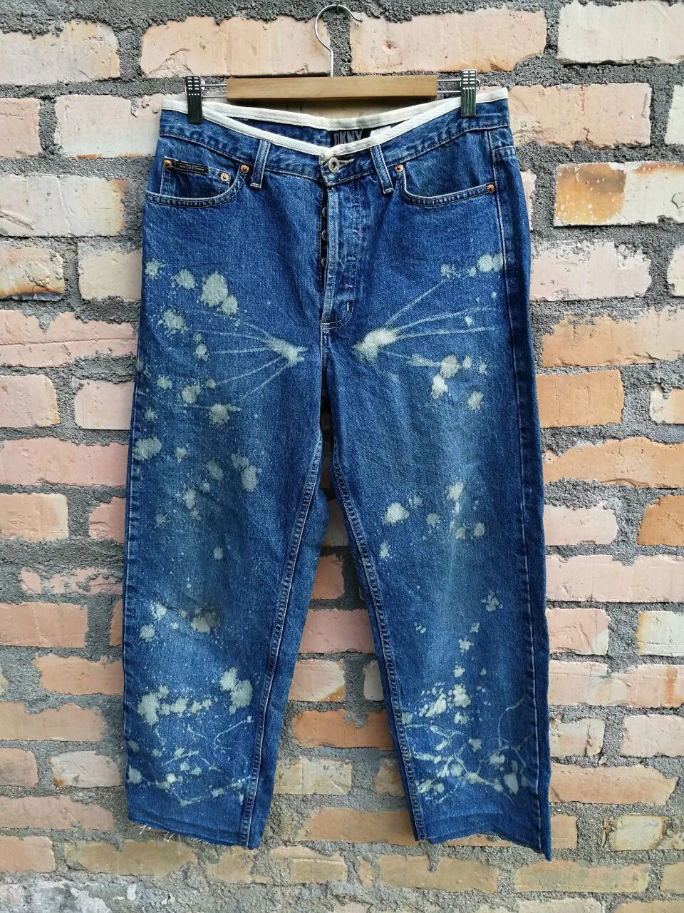 HOT DENIM acidwash DKNY jeans made in usa