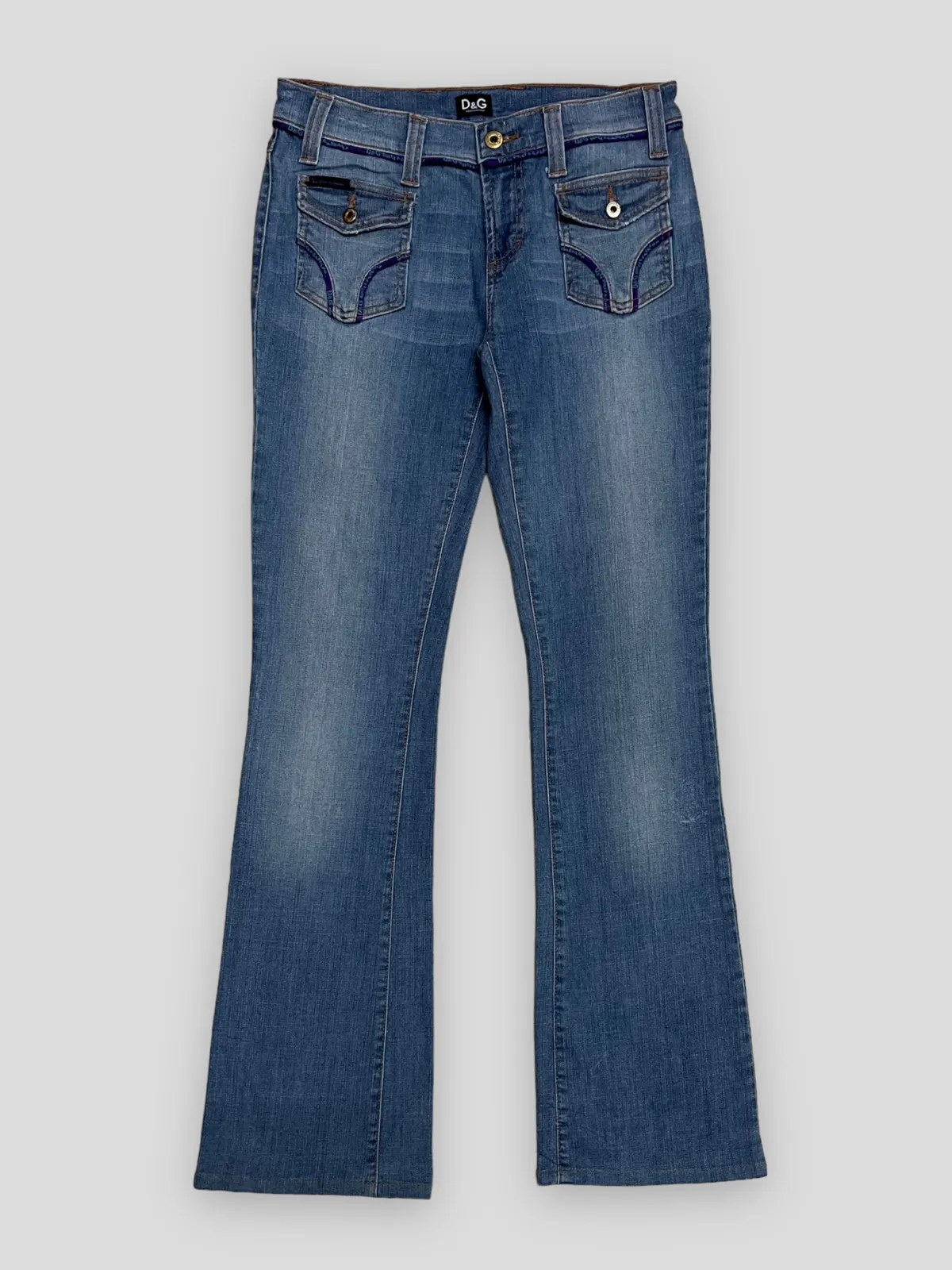 VINTAGE DESIGNER DOLCE & GABBANA FLARED BUSHPANT DENIM STYLE