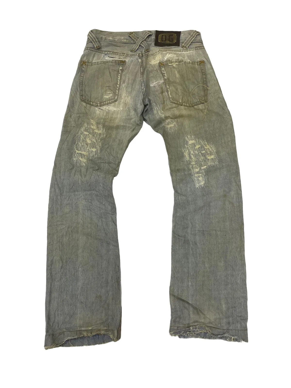Vtg 90s Dolce & Gabbana low rise distressed denim jeans