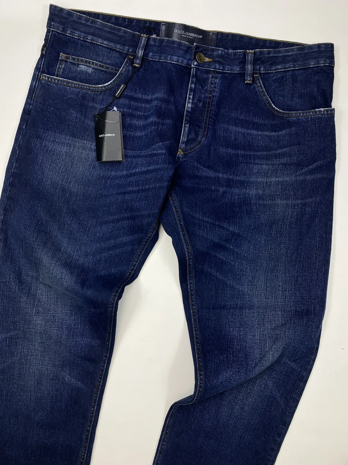 Dolce&Gabbana Gold Jeans Navy 56 NEW