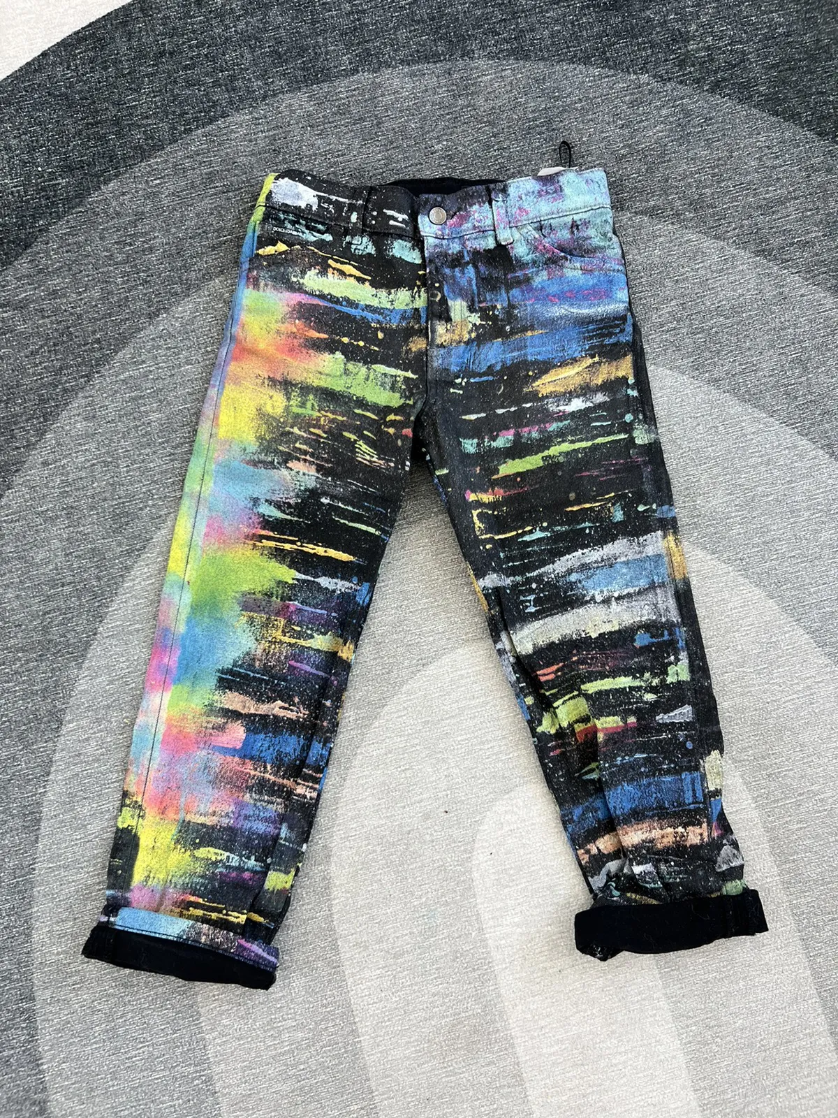 KIDS DOLCE & GABBANA WAX PAINTED DENIM