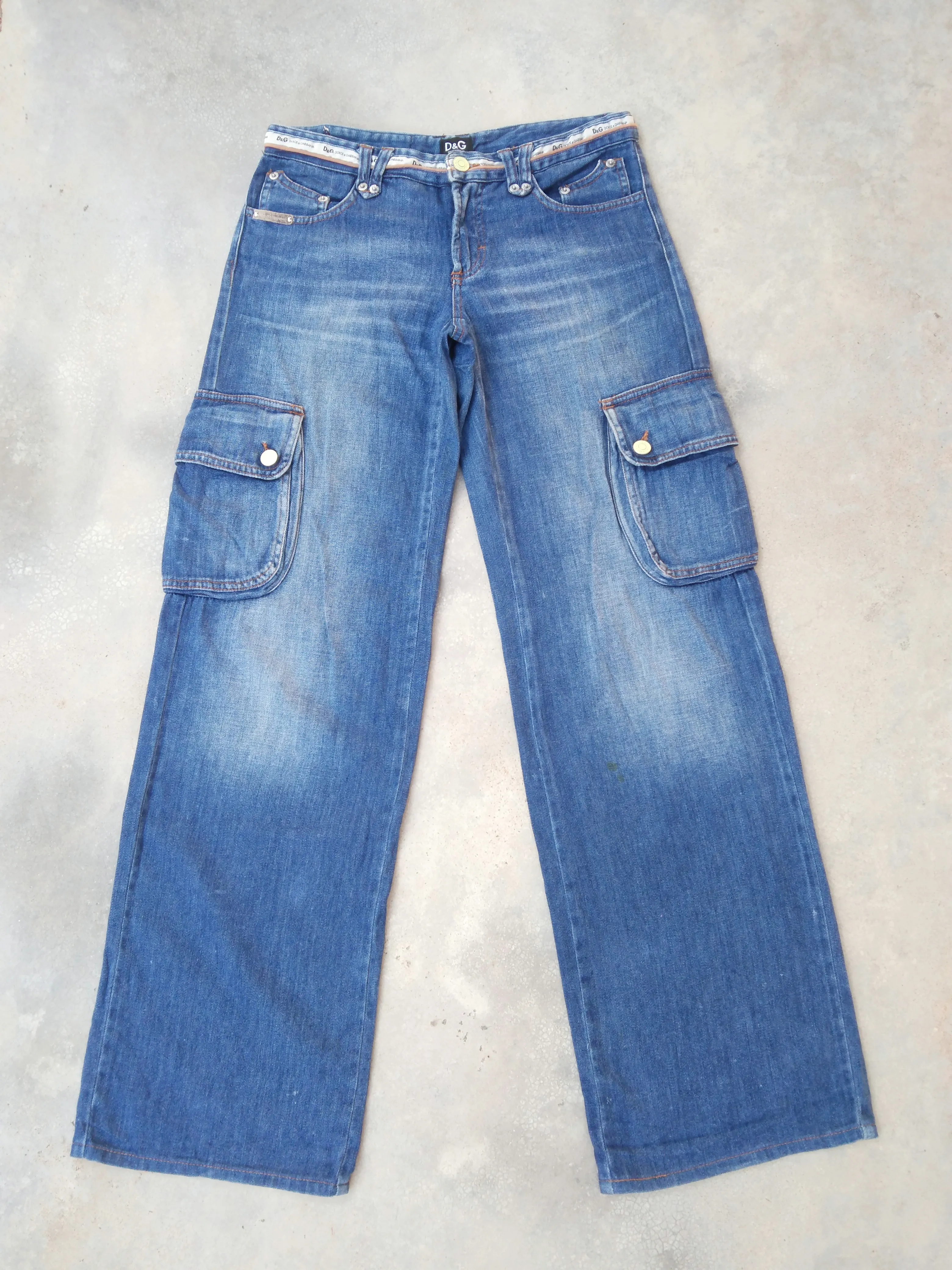 Dolce & Gabbana Jeans Wide Leg Multipockets 27x31