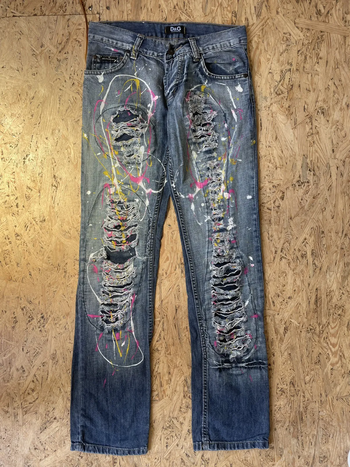 S/S 2006 Hand-painted Distressed Jeans