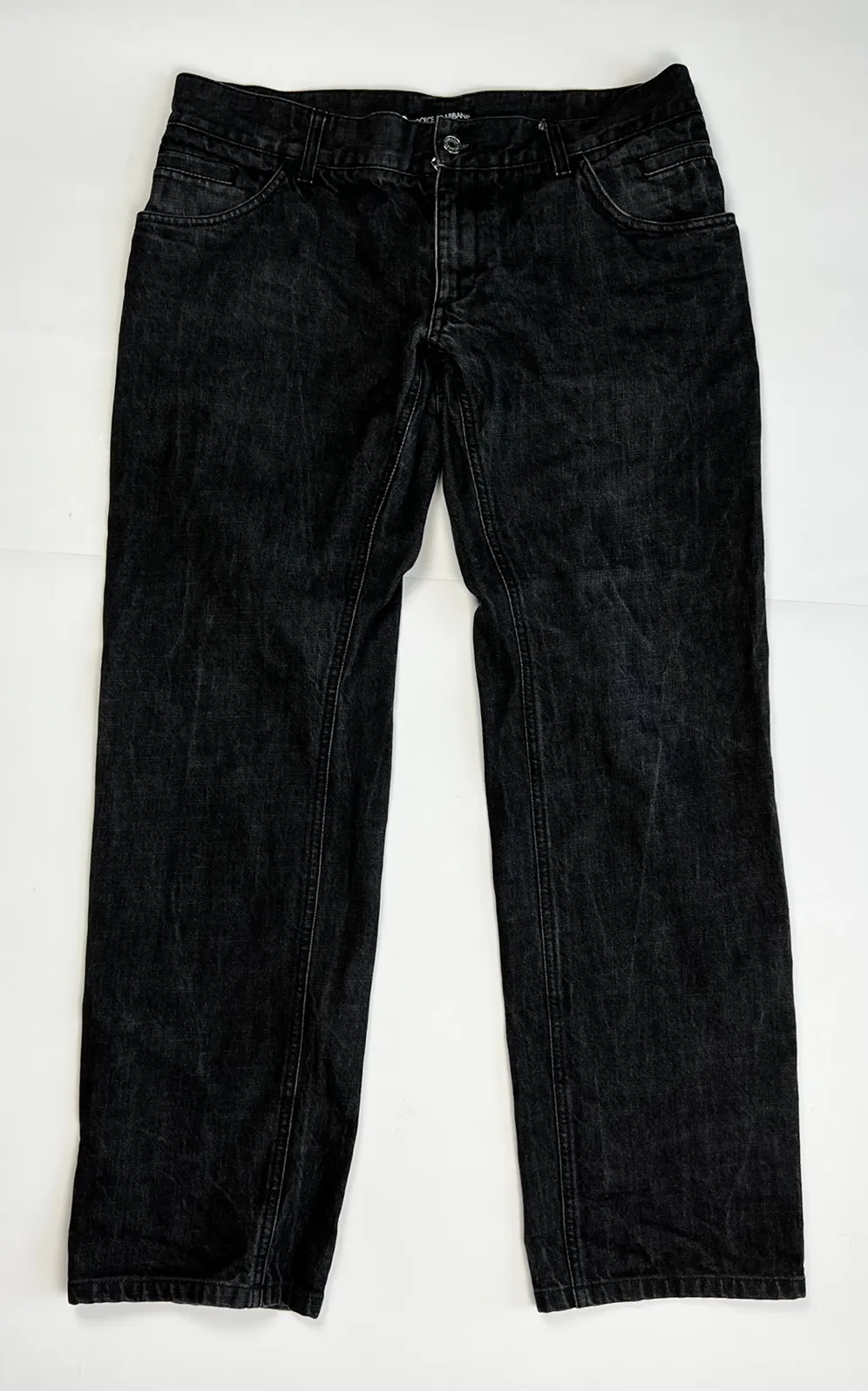 Dolce & Gabbana Black Logo Denim Jeans