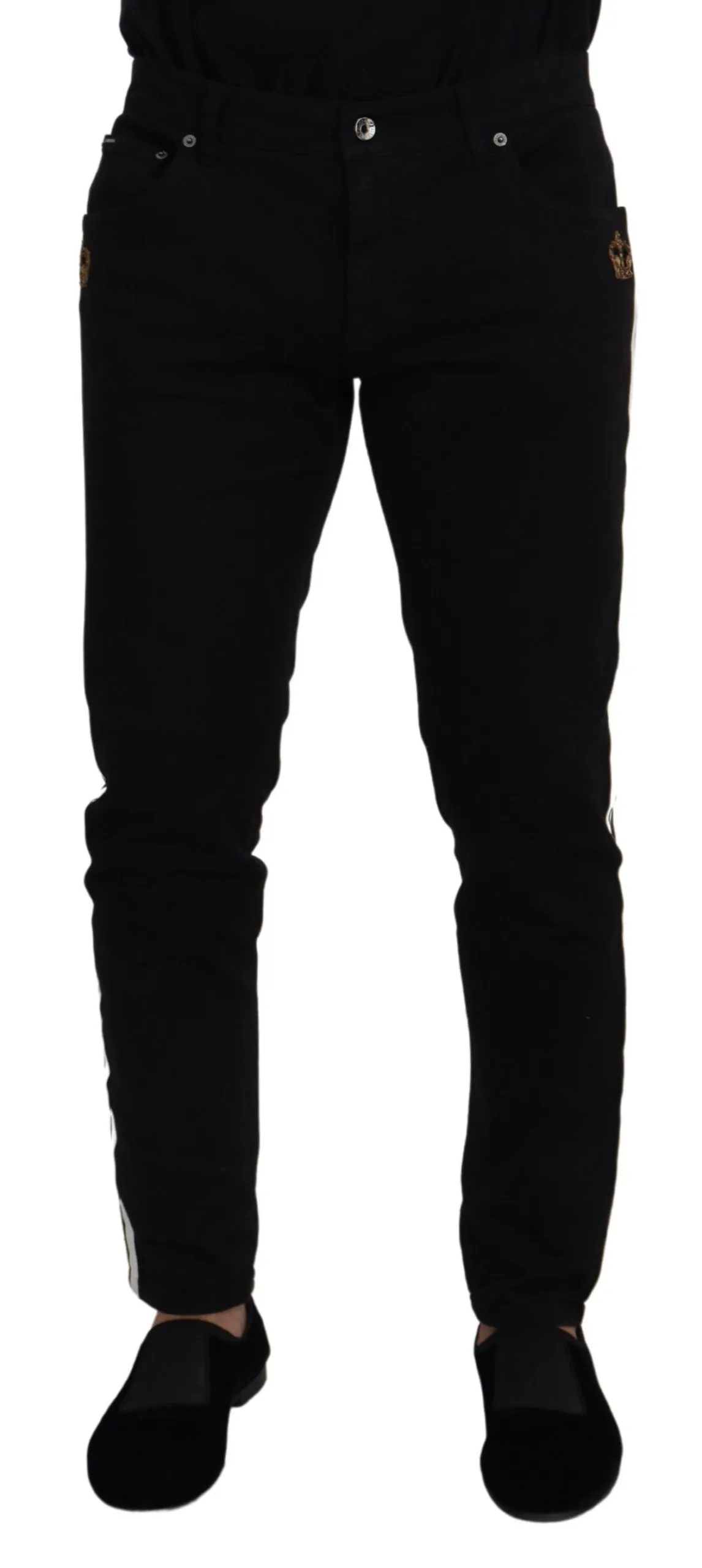 Dolce & Gabbana Black Cotton Denim Jeans