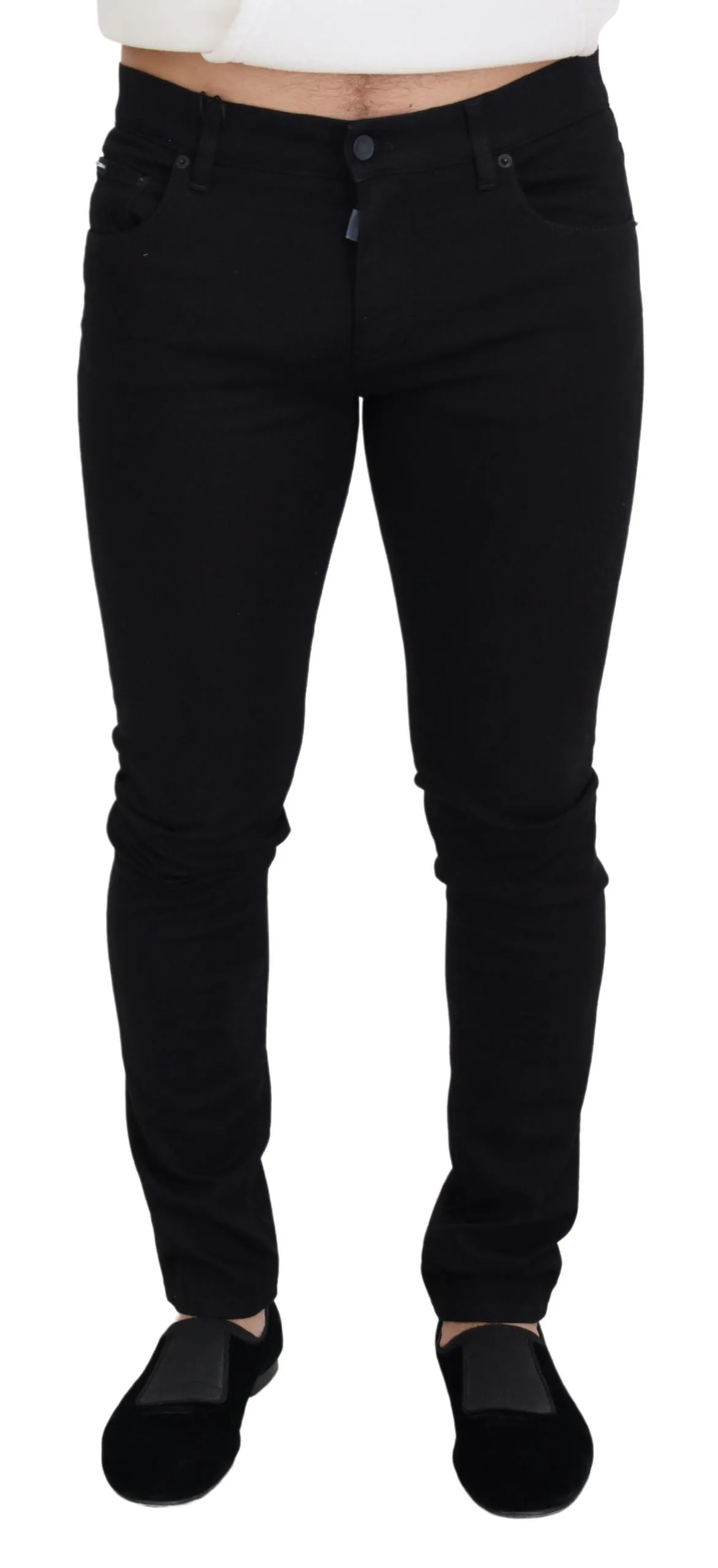 Dolce & Gabbana Black Cotton Skinny Casual Denim Jeans