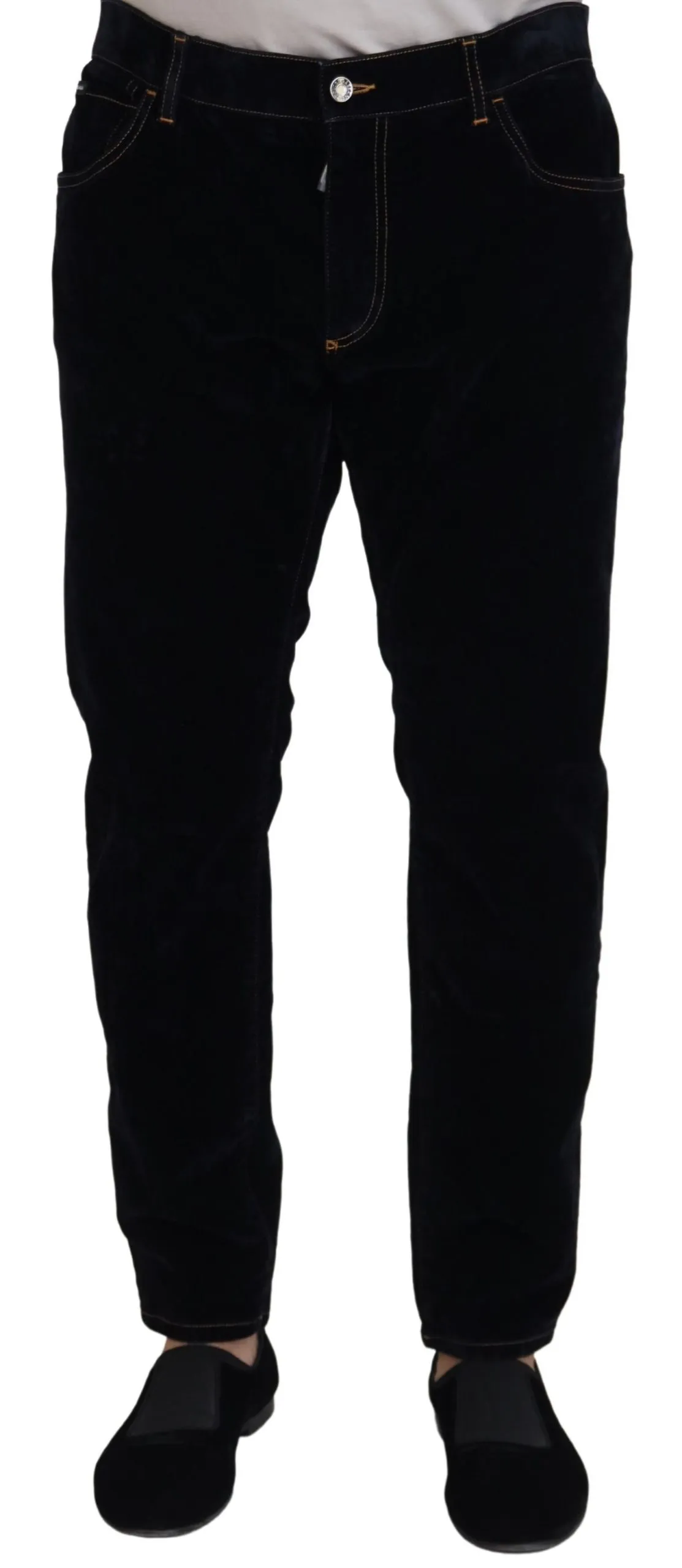 Dolce & Gabbana Black Cotton Slim Fit Casual Denim Jeans