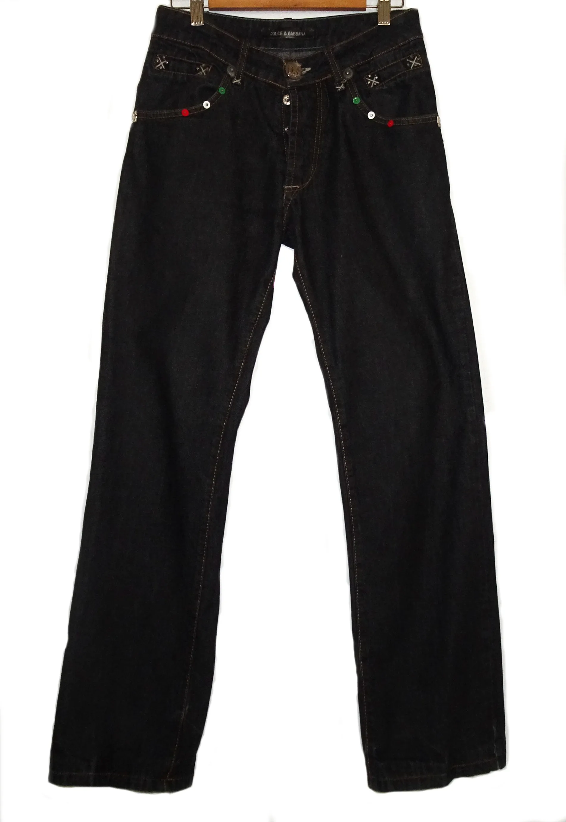 DOLCE&GABANNA VINTAGE STUDDED JEANS RARE!