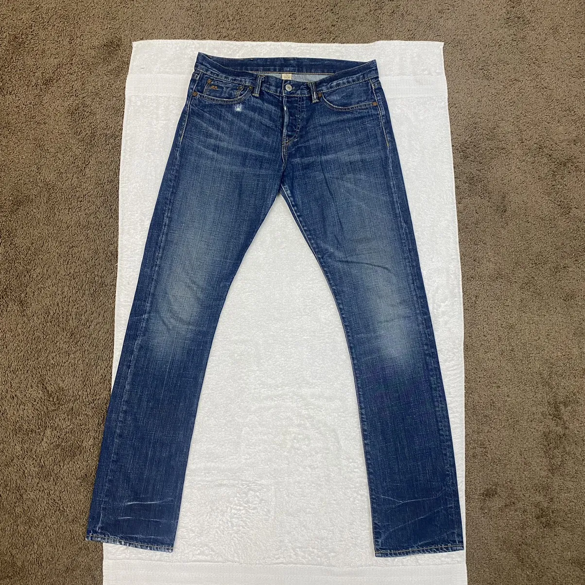RRL Selvedge Denim Jeans Button Fly Blue 34x34 Made in USA