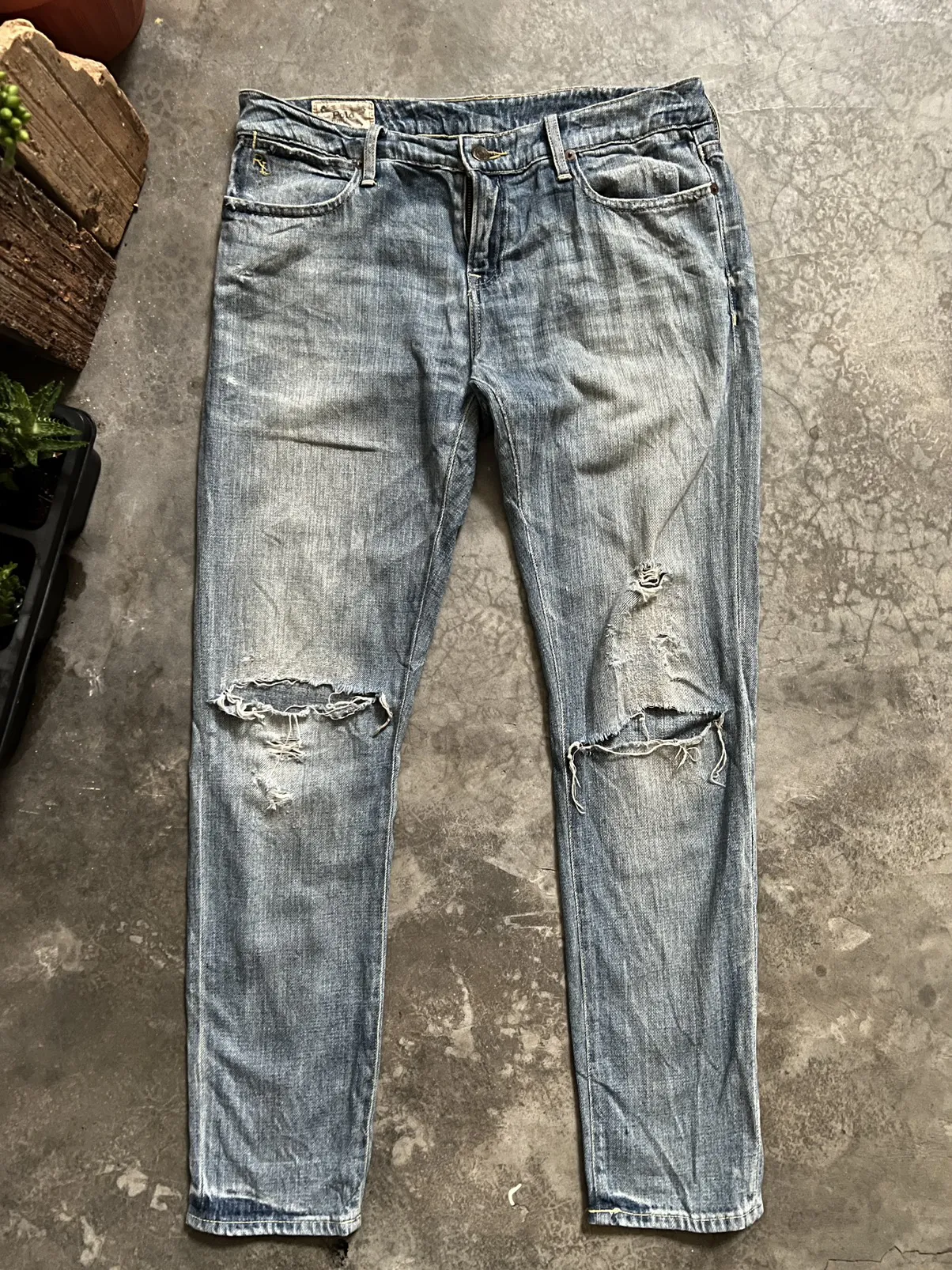 🔥VINTAGE🔥 Polo Ralph Lauren Skiny Slim Fit Distressed Jeans