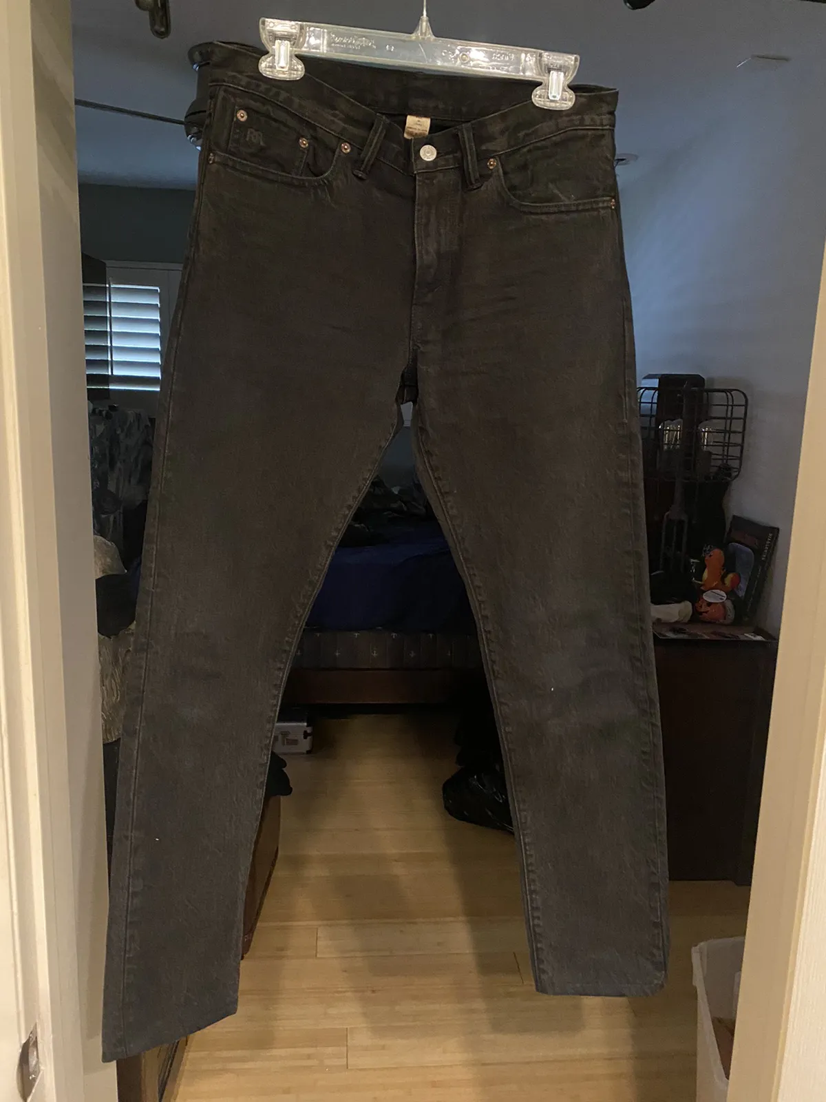 RRL SLIM NARROW Denim in Washed Black MSRP $195