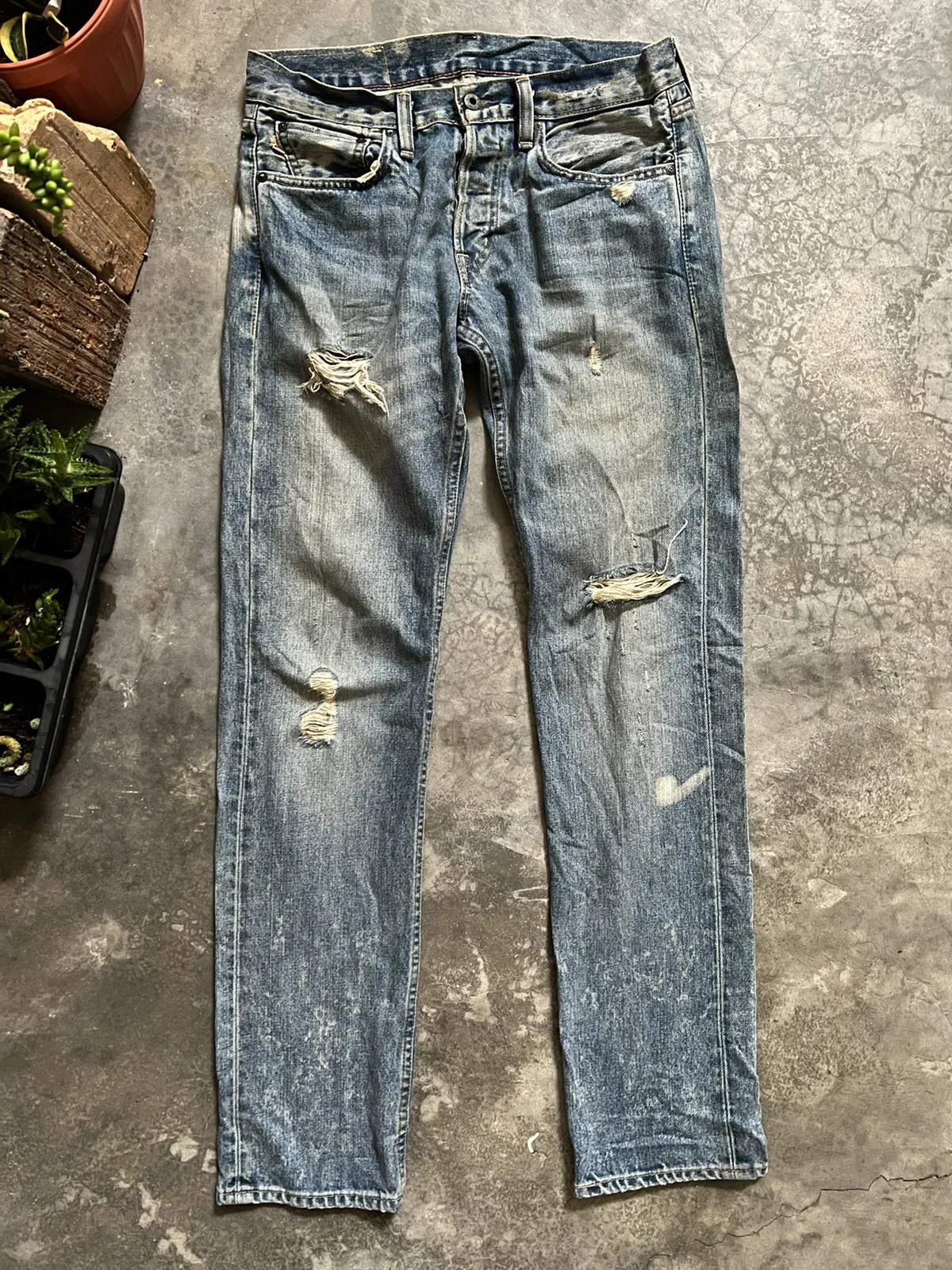 🔥BEST OFFER🔥 Polo Ralph Laurent Slim Fit Distressed Denim