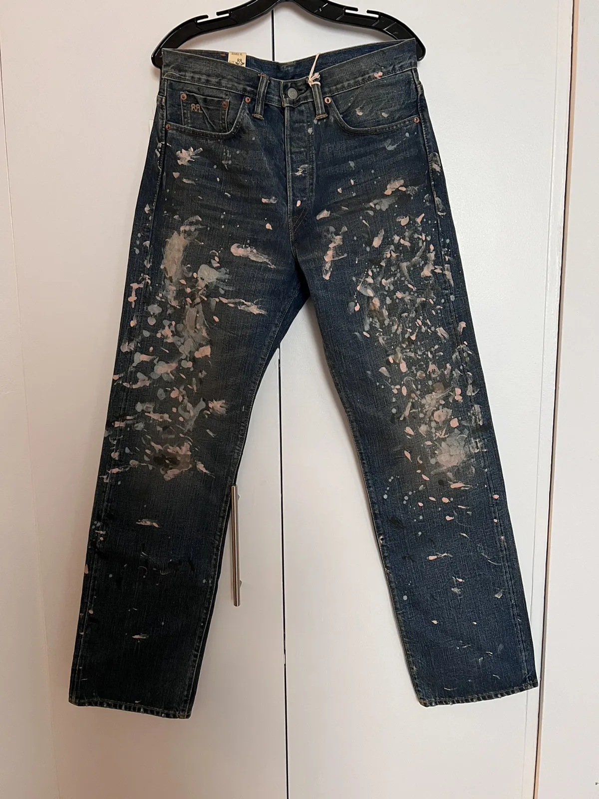 Rare RRL paint effect vintage red line jean new $590