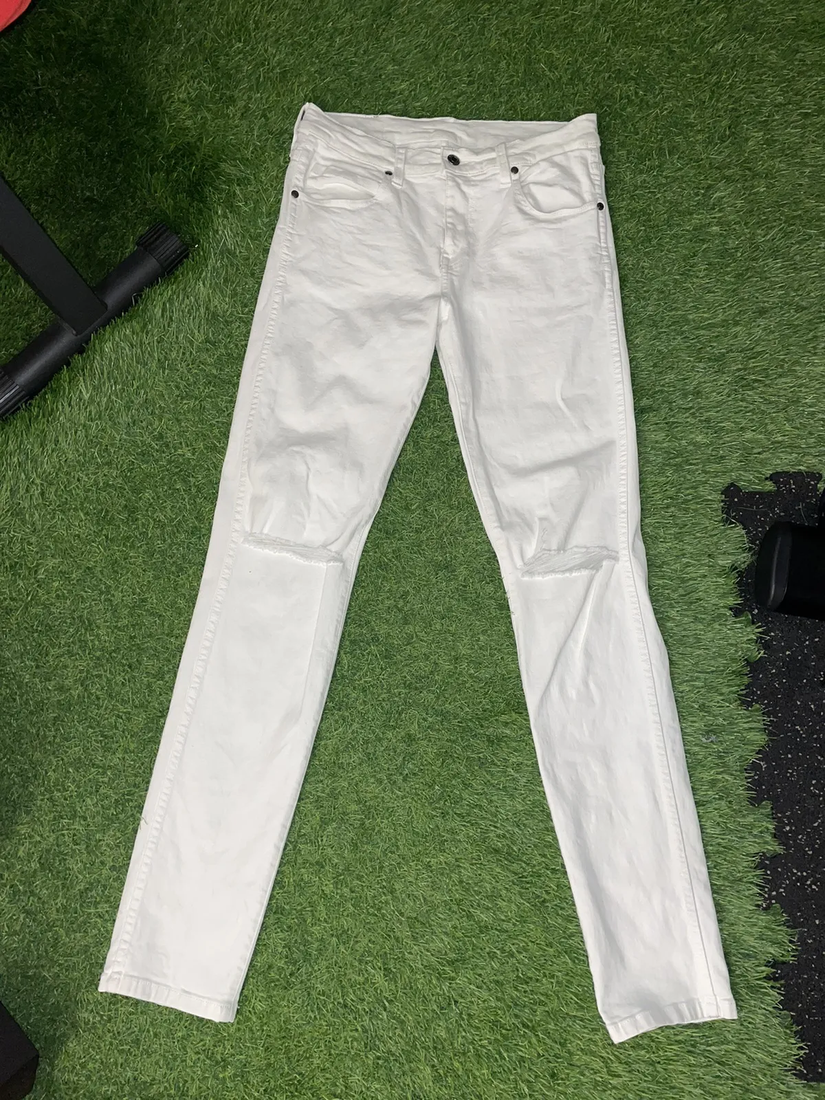 White Skinny Jeans by Dr Denim
