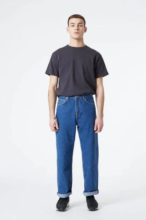 BNWT SS22 DR.DENIM OMAR PEBBLE MID RETRO JEANS 34 X 32