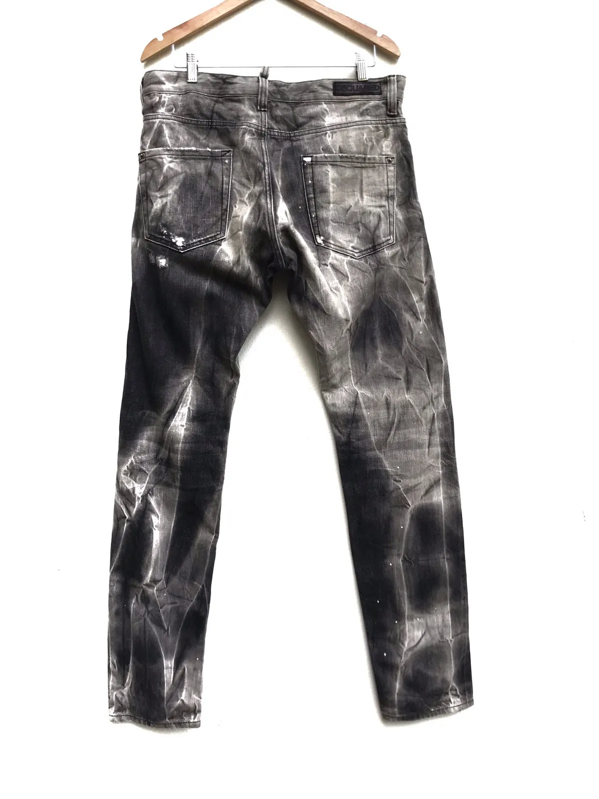 Made in Italy Distressed Denim Paint Splatter Selvedge