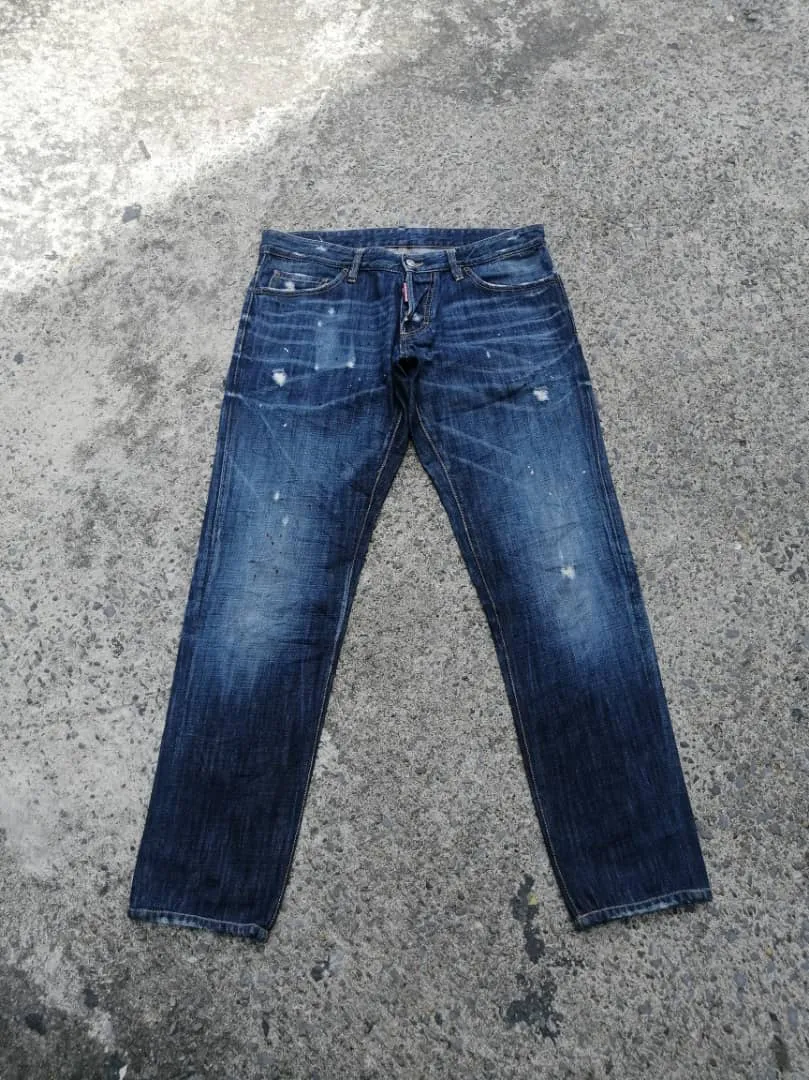 Dsquared2 Paint Splashed Denim Jeans