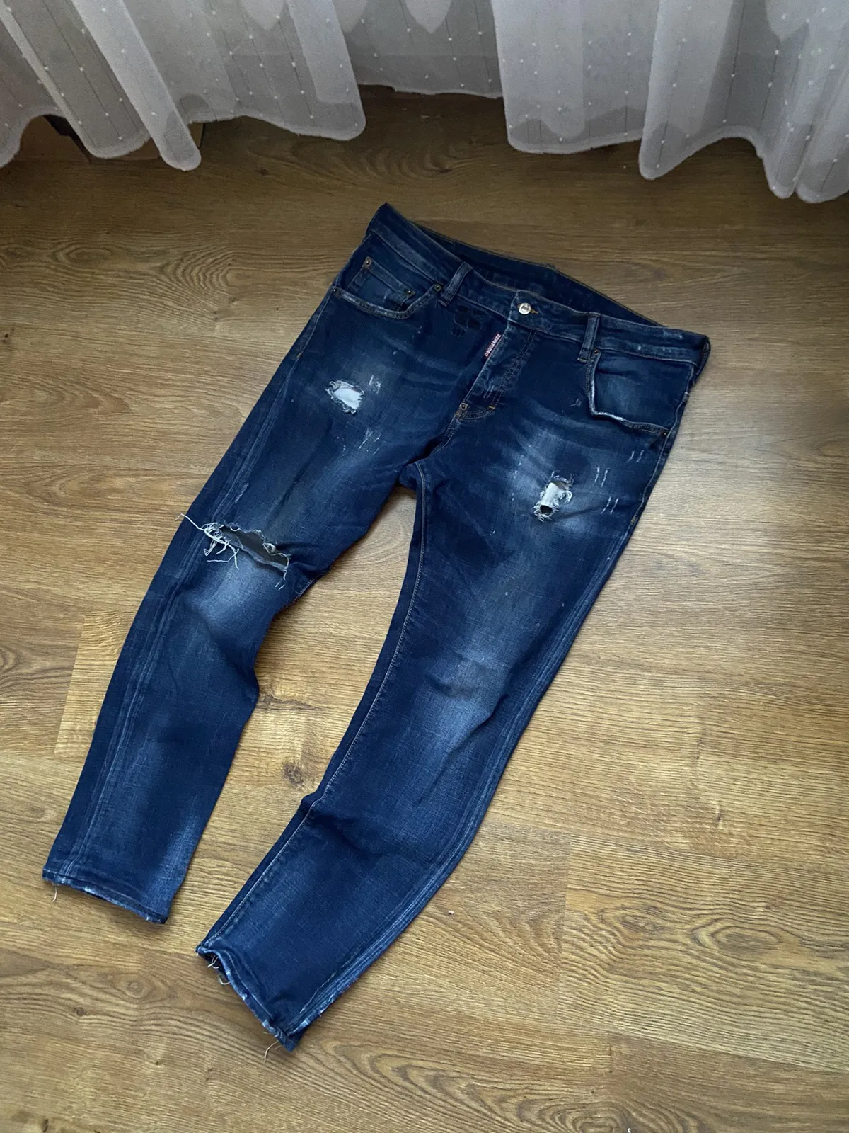 📛Last Drop📛Disquared2 destroyed denim logo jeans avant-garde