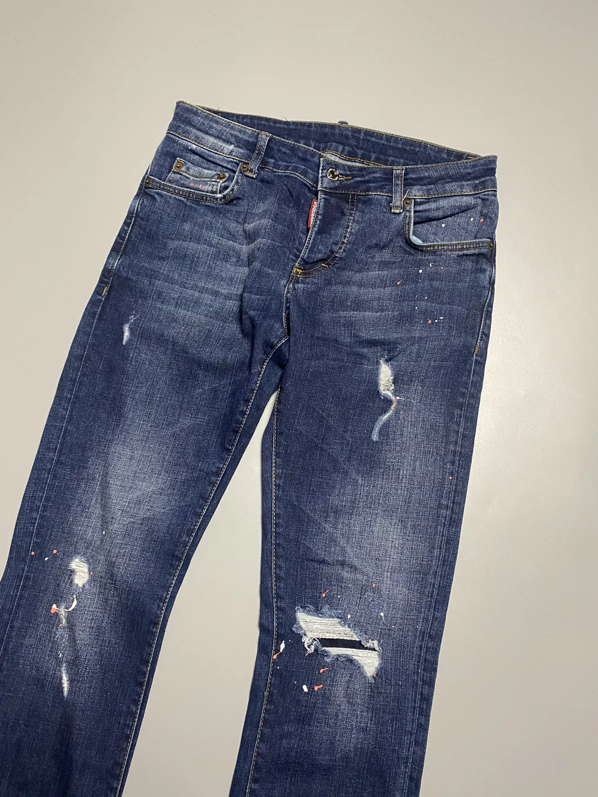 Dsquared2 painted ripped jeans