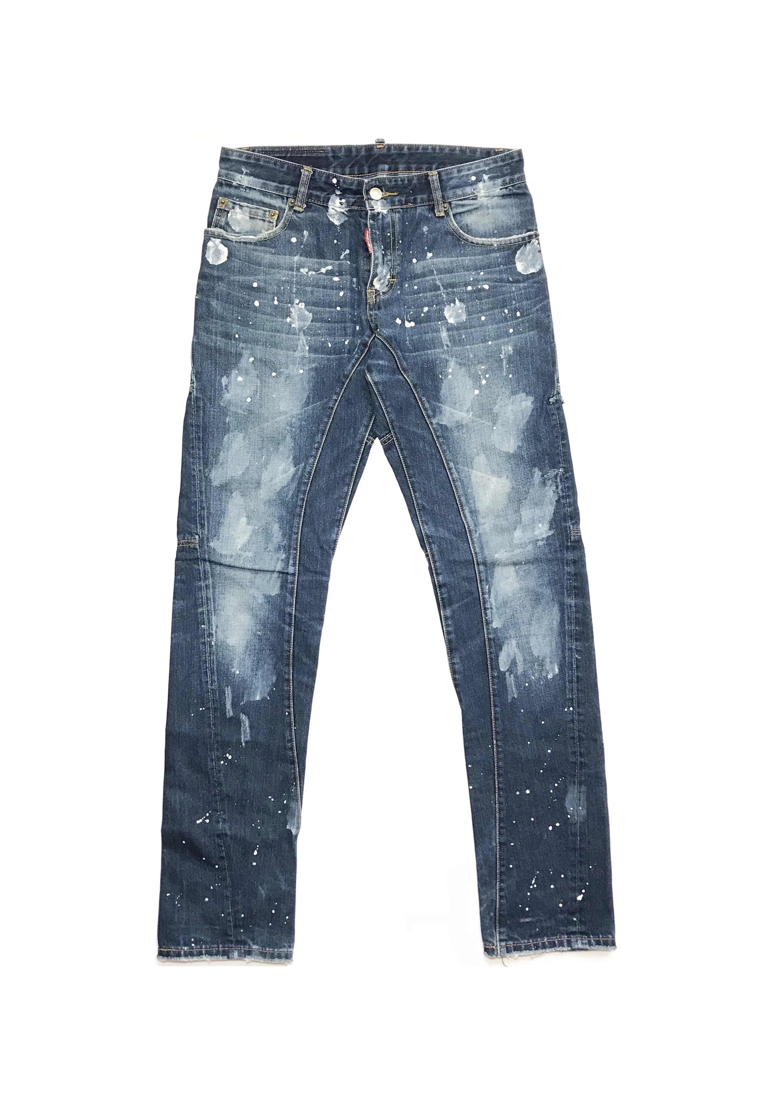 Dsquared2 biker distressed/painted denim jeans