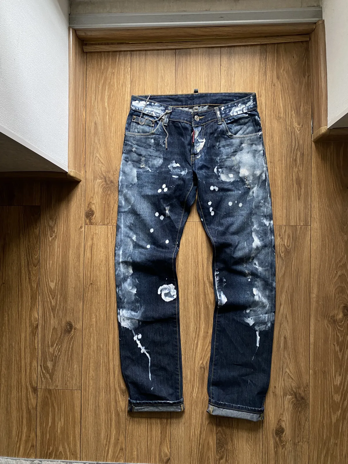 Dsquared 2 overprint denim jeans size 46