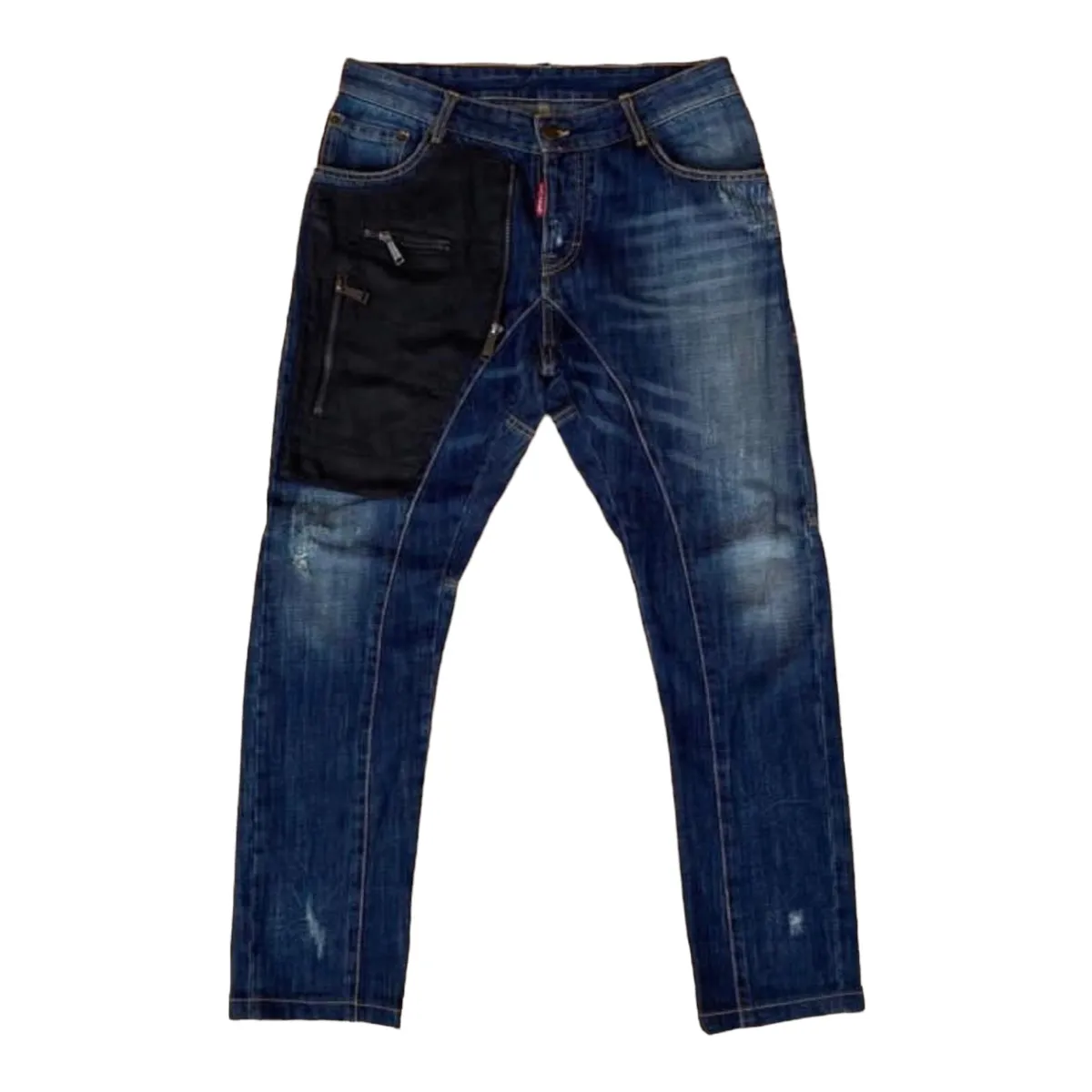 Dsquared2 Distressed Multi Zipper Denim Pants