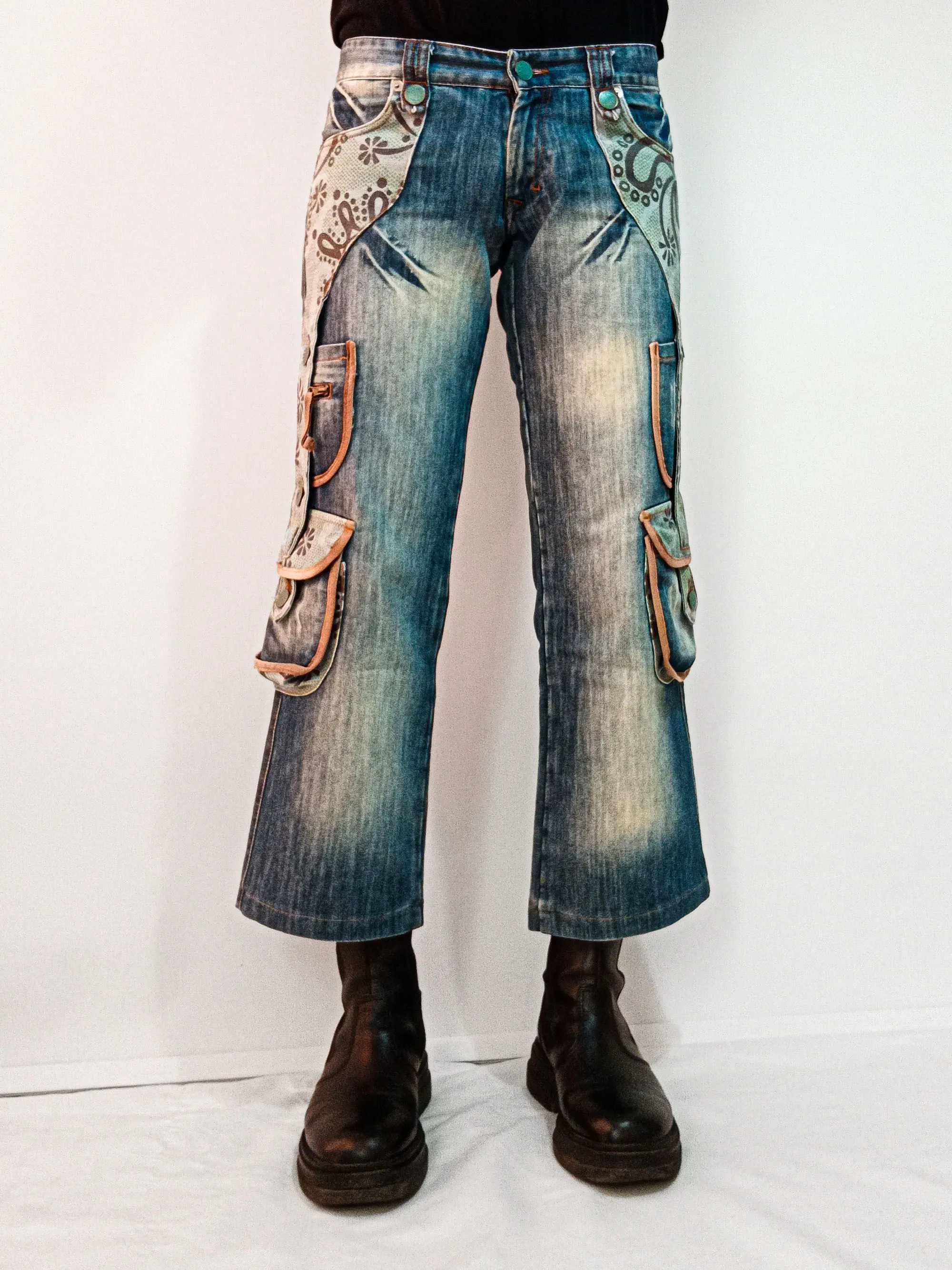 baggy cargo crop jeans 1316-251 29 KIKO JUNYA KAPITAL