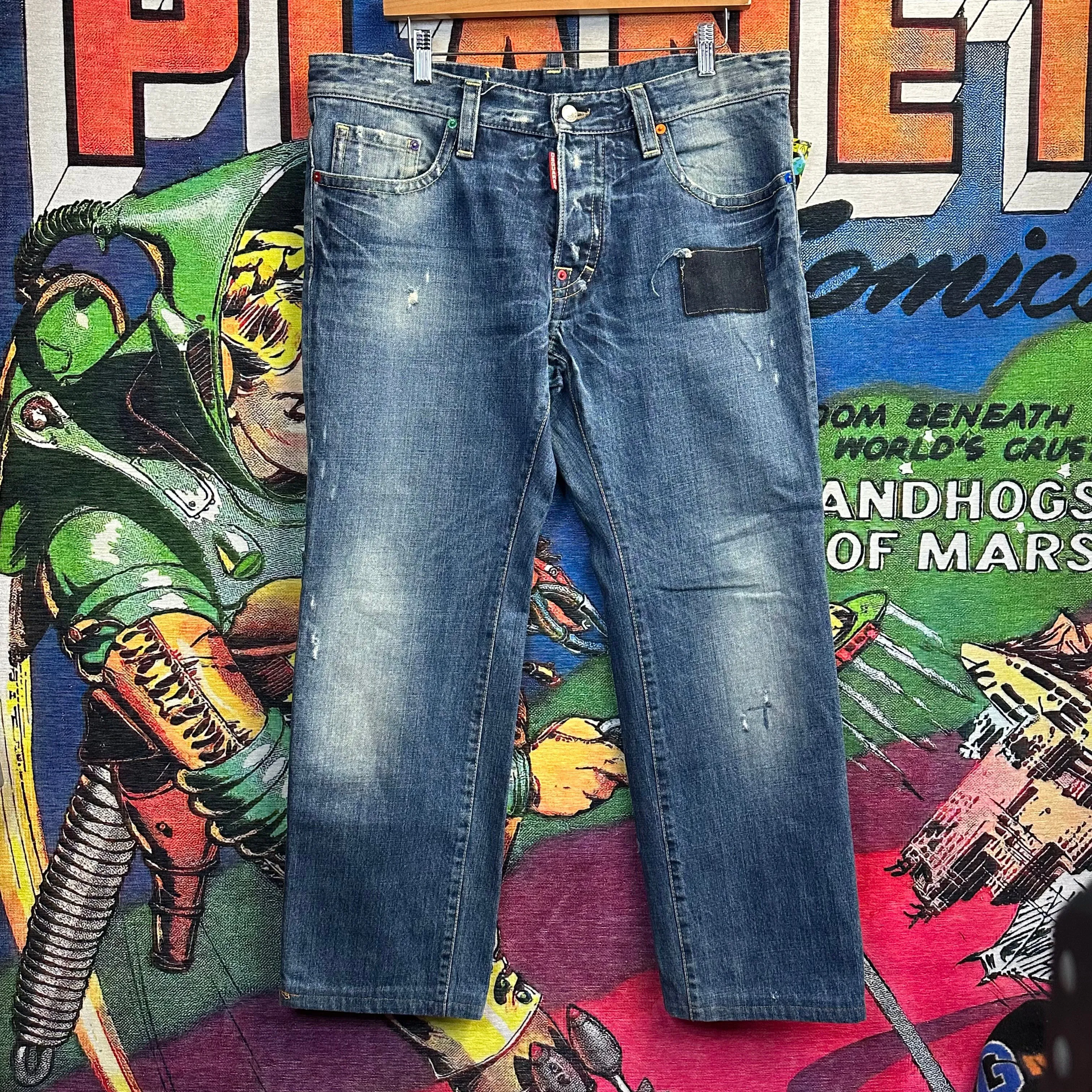 Dsquared2 Multicolored Button Jeans Size 50