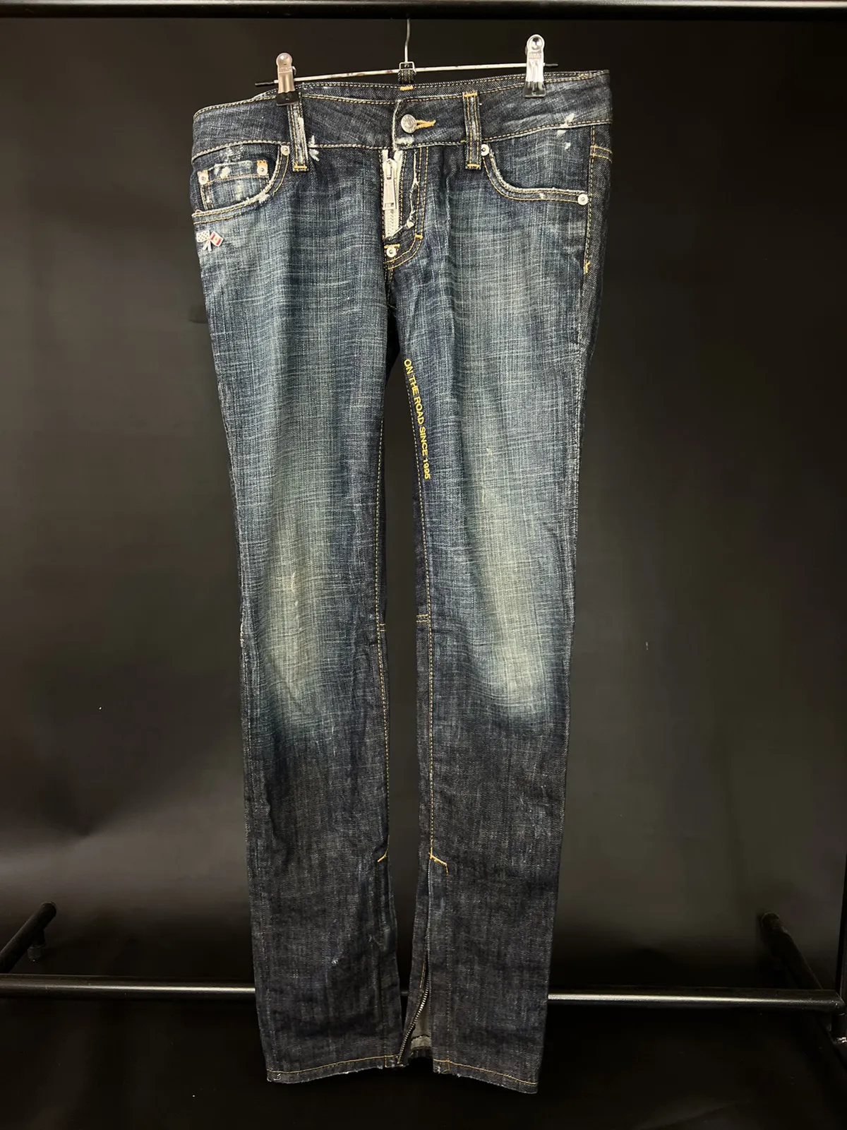 VTG jeans Dsquared2 Canada Racing Logo 64 number blue