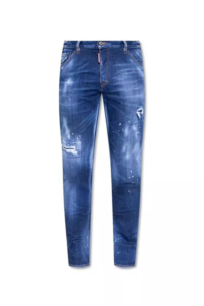 Dsquared² Blue Cotton Jeans &amp; Pant