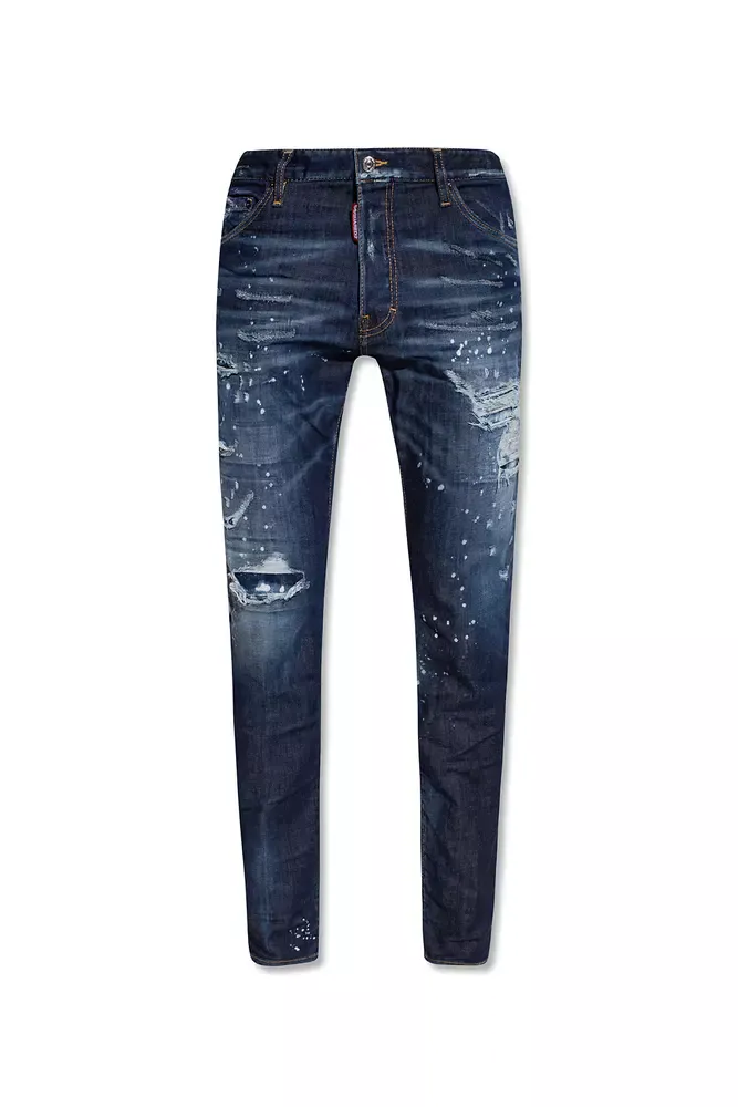 Dsquared² Blue Cotton Jeans &amp; Pant