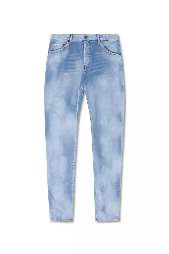 Dsquared² Light Blue Cotton Jeans &amp; Pant