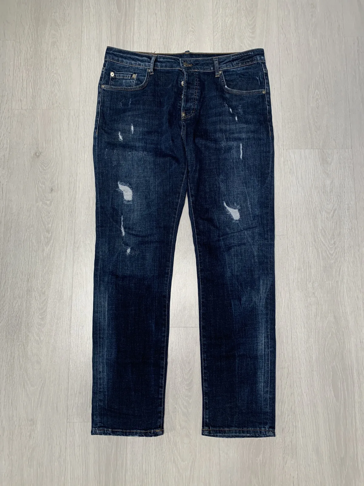 Dsquared2 Navy-Blue Jeans distressed denim