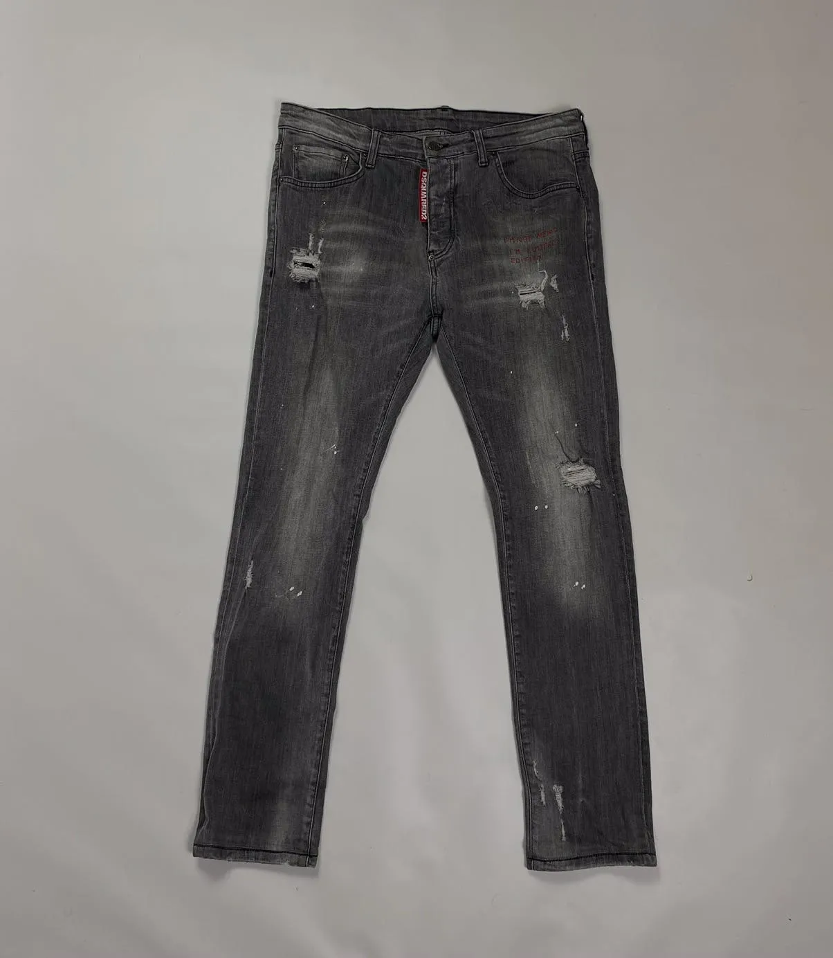 Dsquared2 Limited Edition Denim Painted Distressed Pants