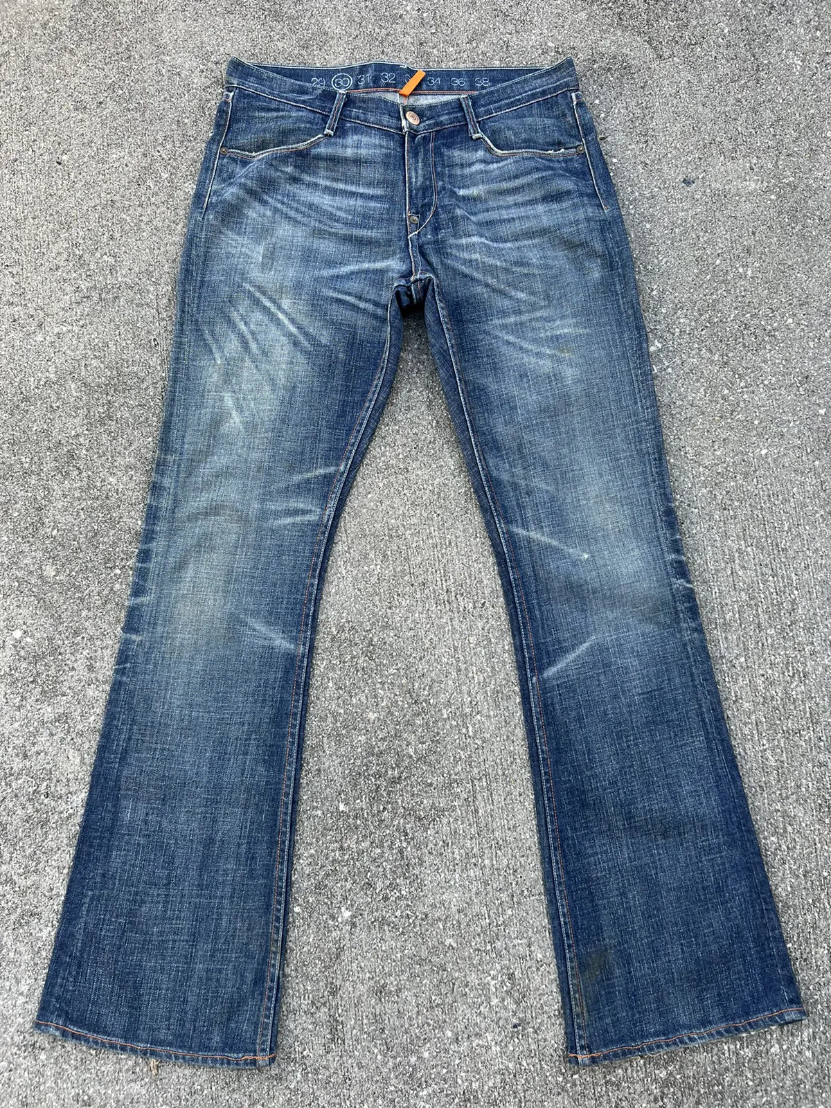 Earnest Sewn Rips Distressed Denim Flare Jeans