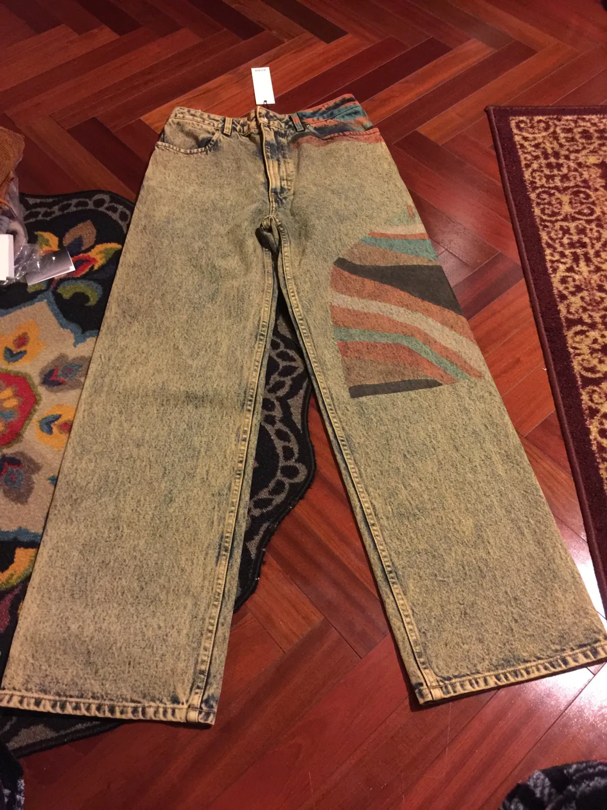 RARE GRAIL Eckhaus Latta wide leg denim pant