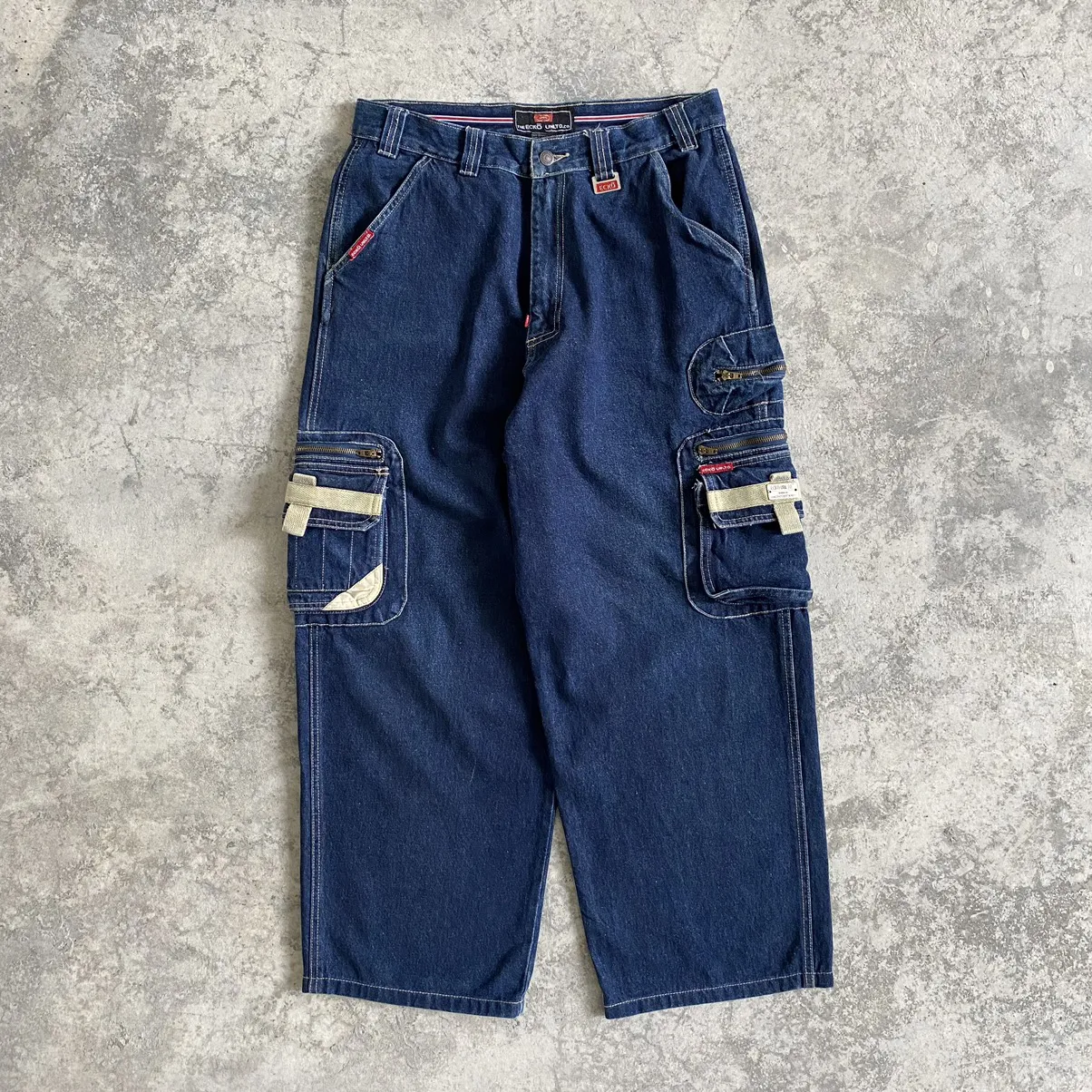 Vintage Ecko Unltd Baggy HipHop Multi Pocket Cargo Denim