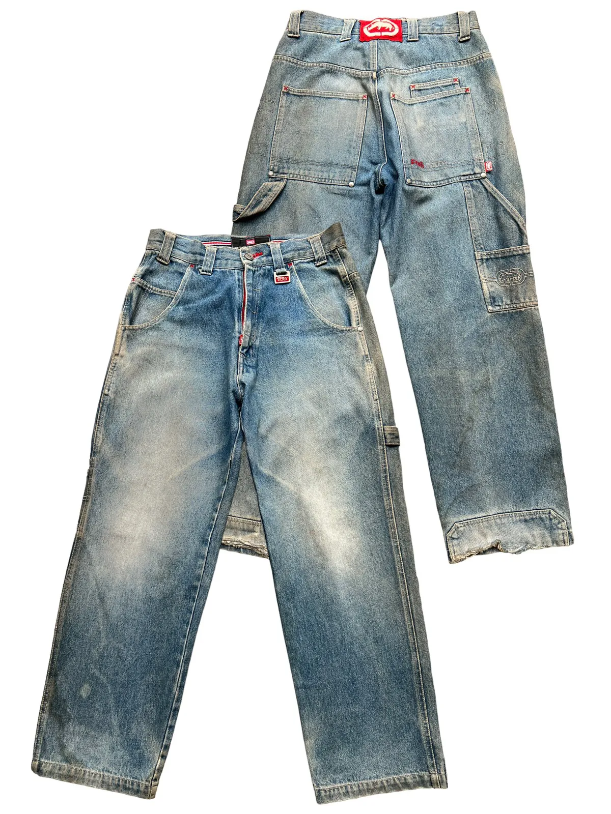 Vintage Ecko Distressed Baggy Rusty Multipocket Jeans 29x29