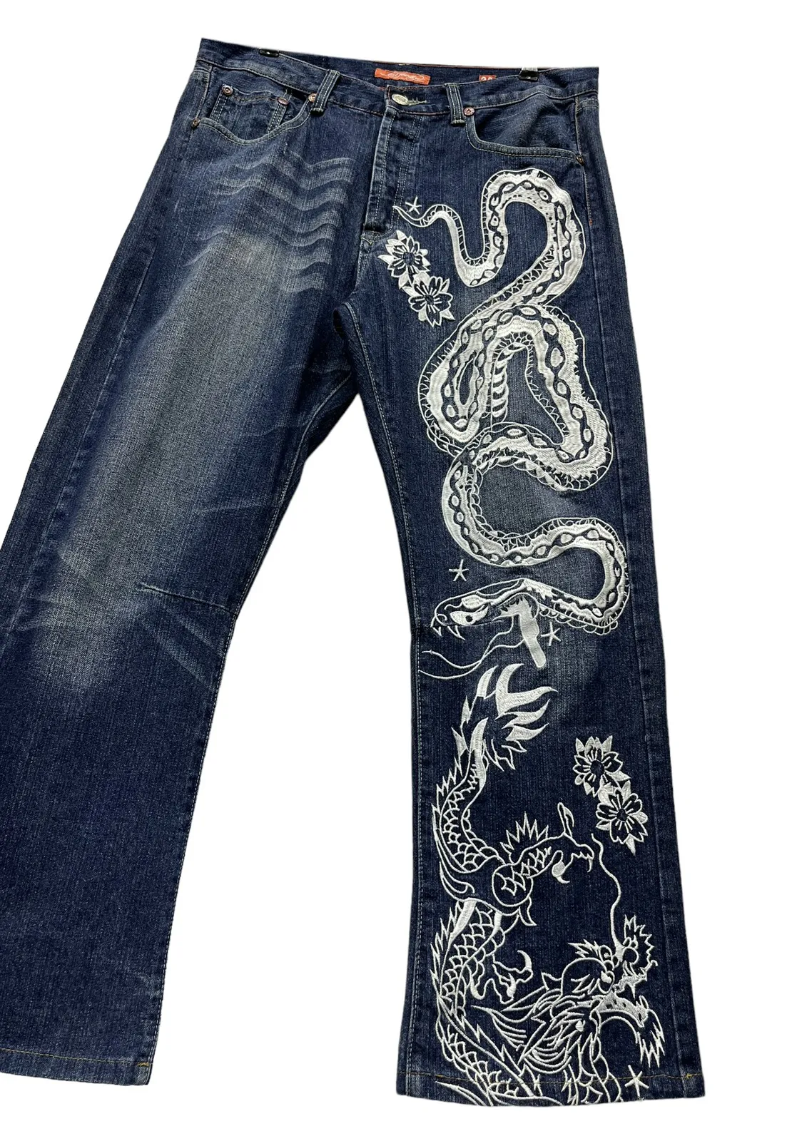 🔥FYE🔥ED HARDY Snake & Dragon Embroidered Tattoo Wear