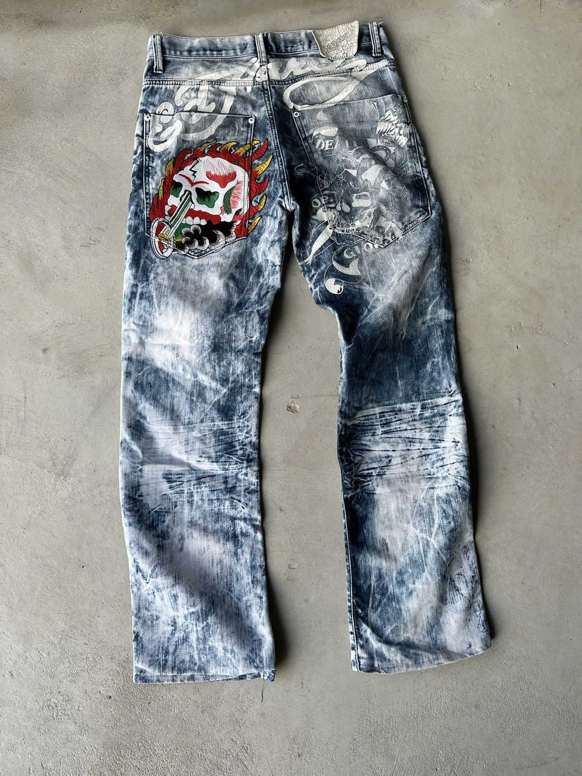 Ed Hardy By Ch. Audigier Drip Pants Print Logo