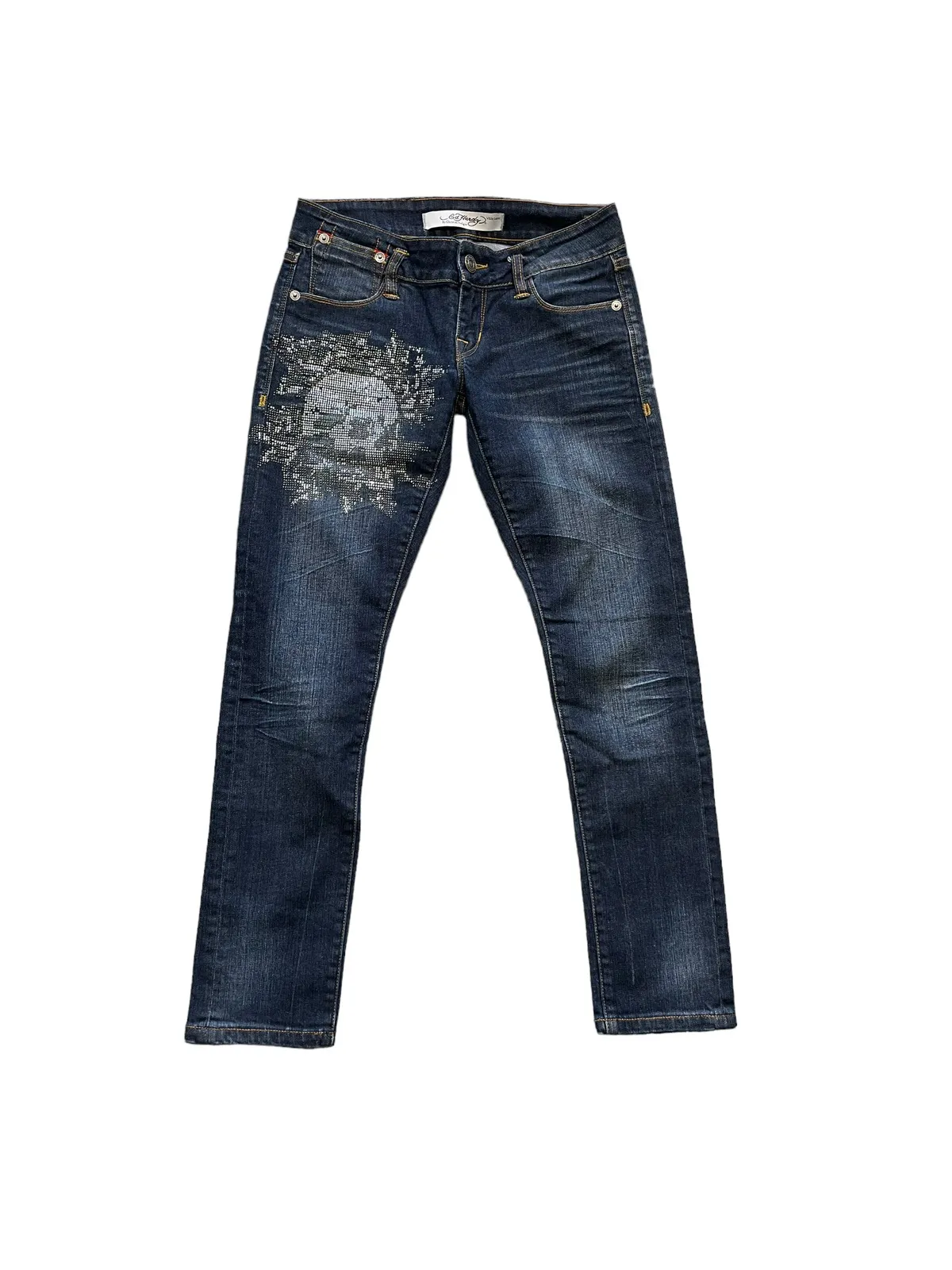 RARE VINTAGE ED HARDY Y2K SKULL JEANS
